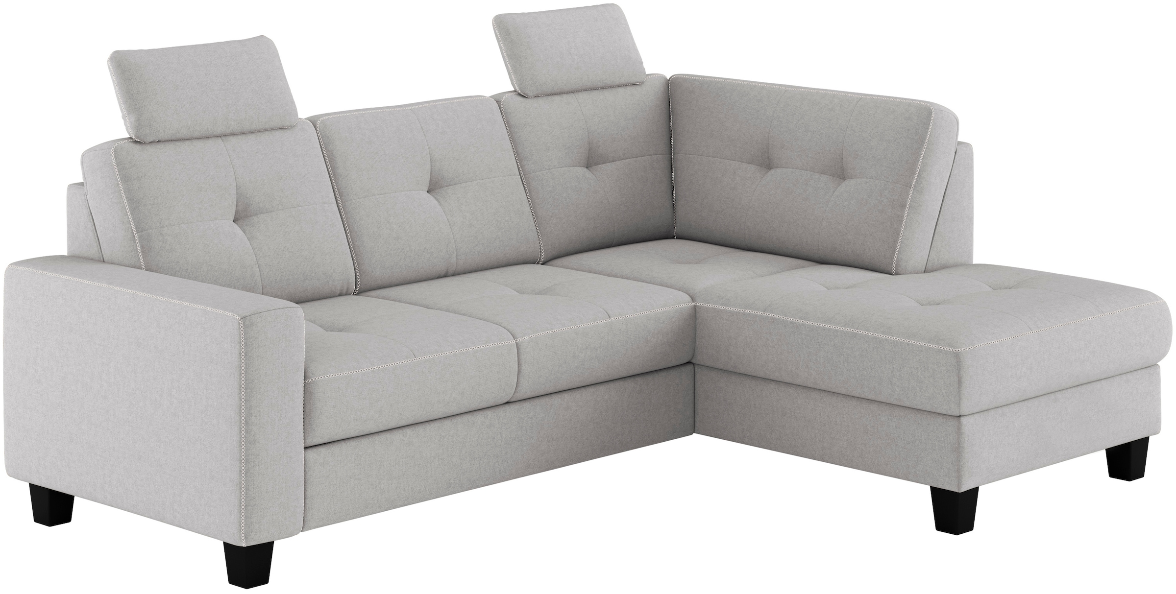 PLACES OF STYLE Ecksofa »Varese« wahlweise mit Bettfunktion und Bettkasten