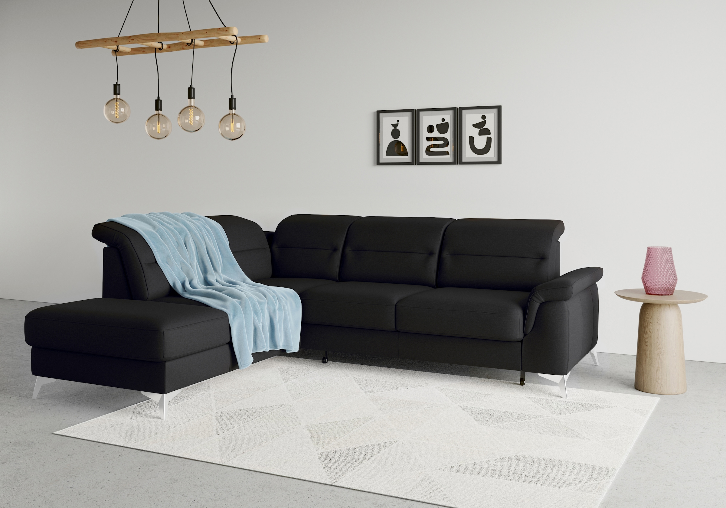 sit&more Ecksofa »Sinatra L-Form«, mit Ottomane, optional mit Kopfteilverst günstig online kaufen