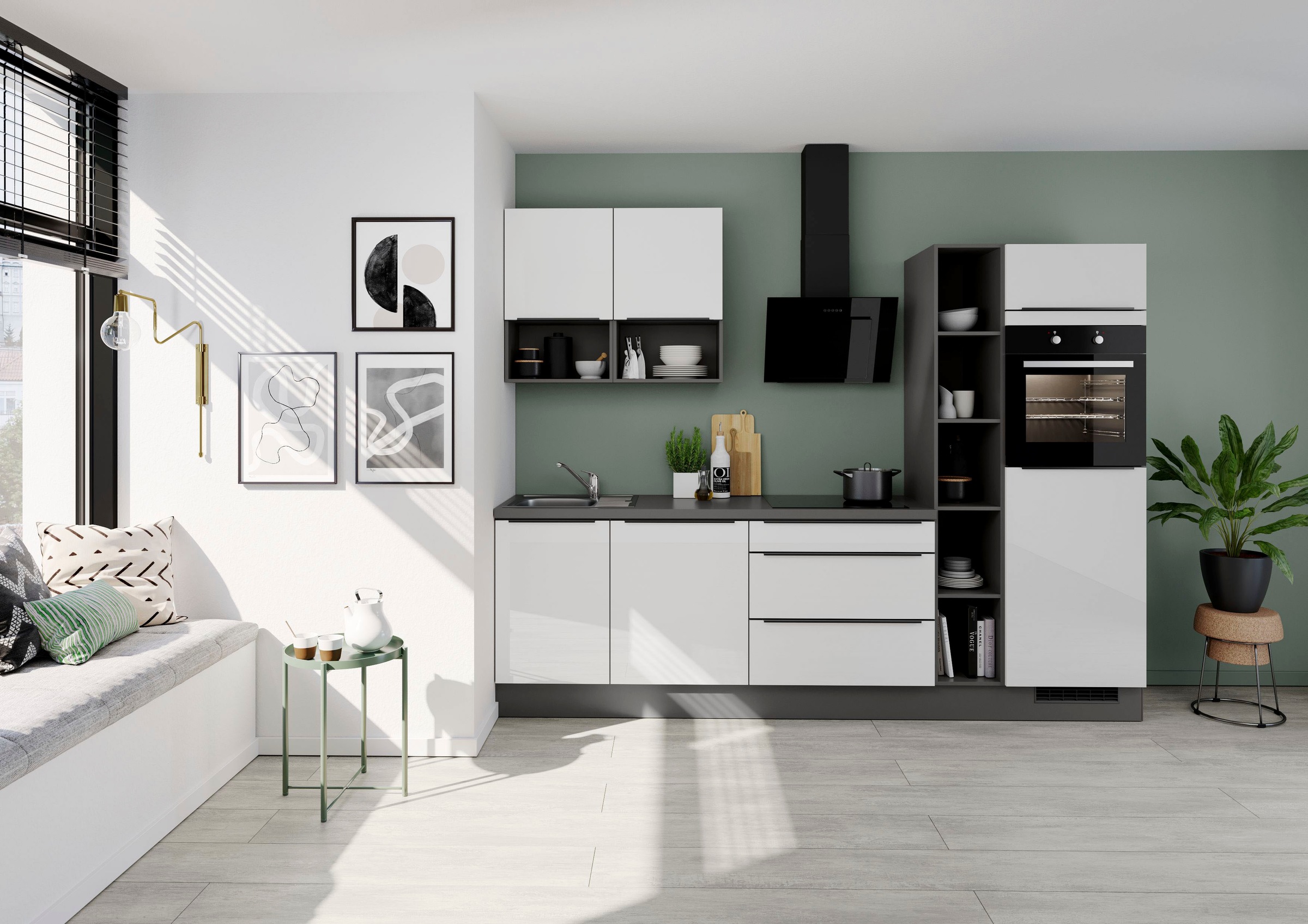 IMPULS KÜCHEN Küche »"Madrid", Ausrichtung wählbar, Schubkästen mit Soft-Cl günstig online kaufen