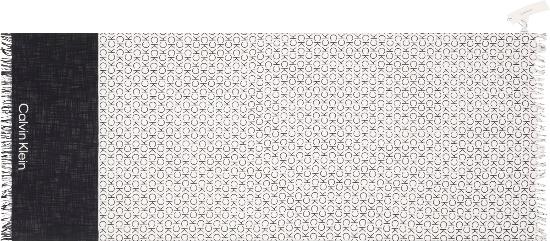 Calvin Klein Schal »MONOGRAM COTTON GAUZE STOLE«, mit Logomuster