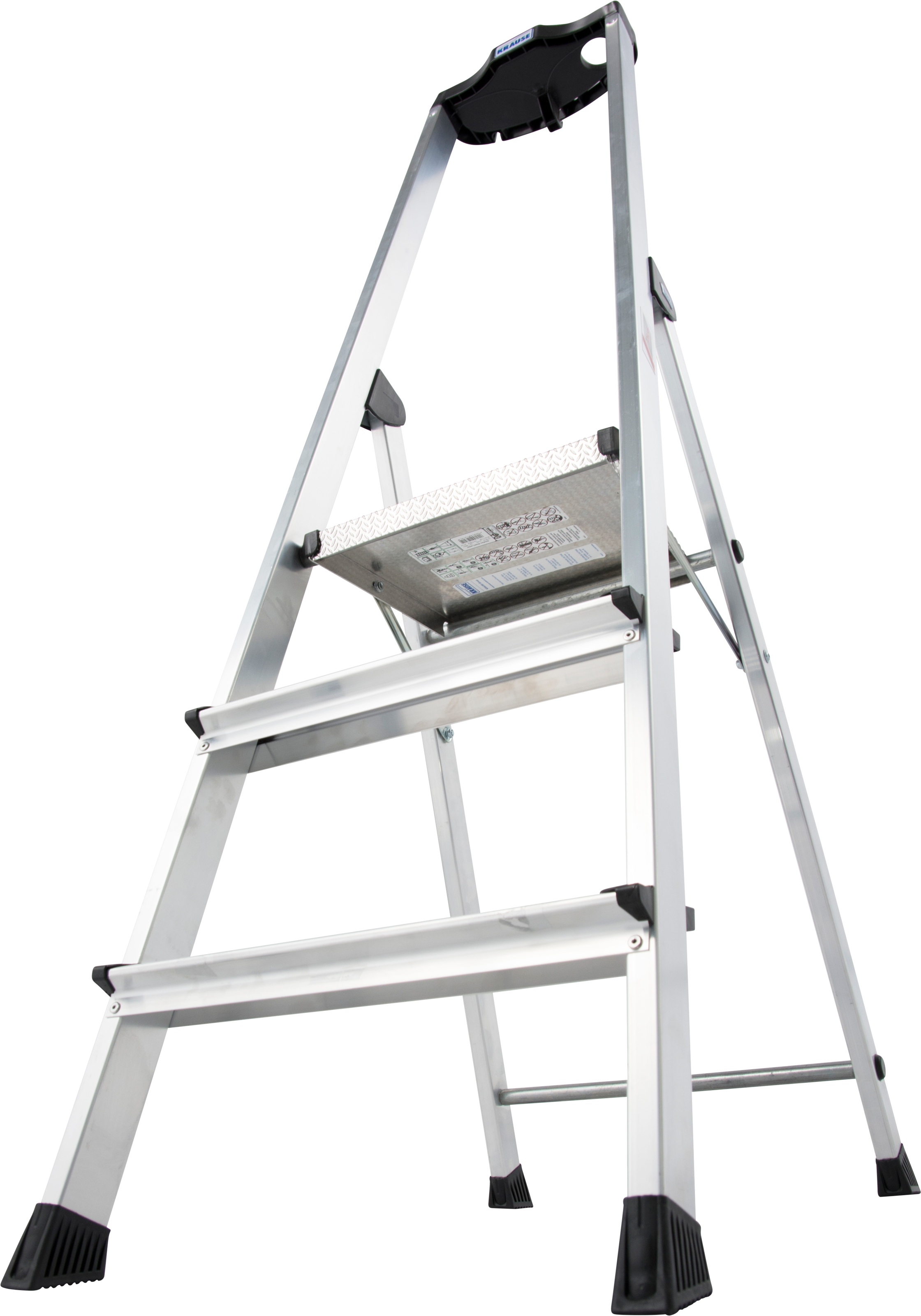 KRAUSE Stehleiter »Safety Plusline«, Aluminium, 3 Stufen, Arbeitshöhe ca. 265 cm