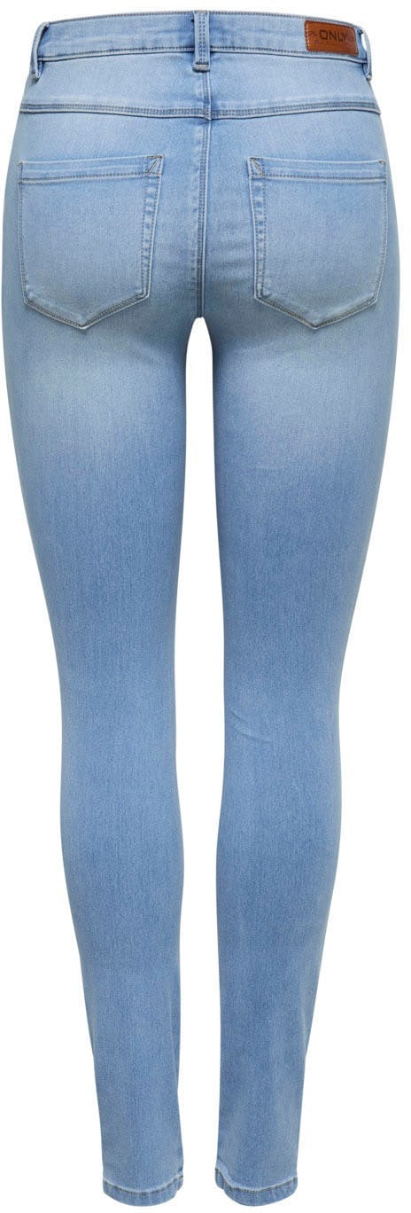 ONLY High-waist-Jeans »ONLROYAL – Skinny-Jeans mit hoher Taille und Abriebeffekt«, skinny fit, casual, Denim, Baumwollmischung, Eingrifftaschen