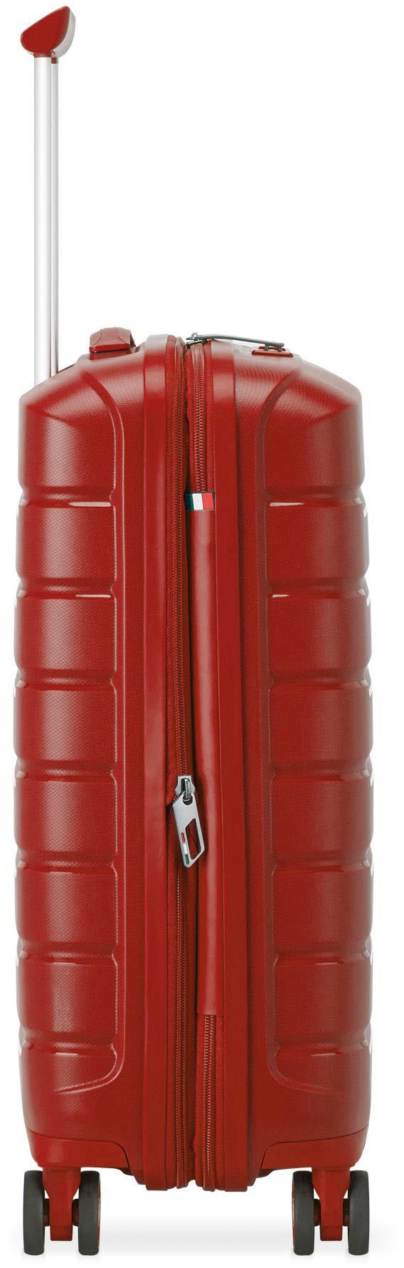 RONCATO Hartschalen-Trolley »B-FLYING Carry-on, 55 cm, rot«, 4 Rollen, Handgepäck-Koffer Reisekoffer mit Volumenerweiterung und TSA Schloss