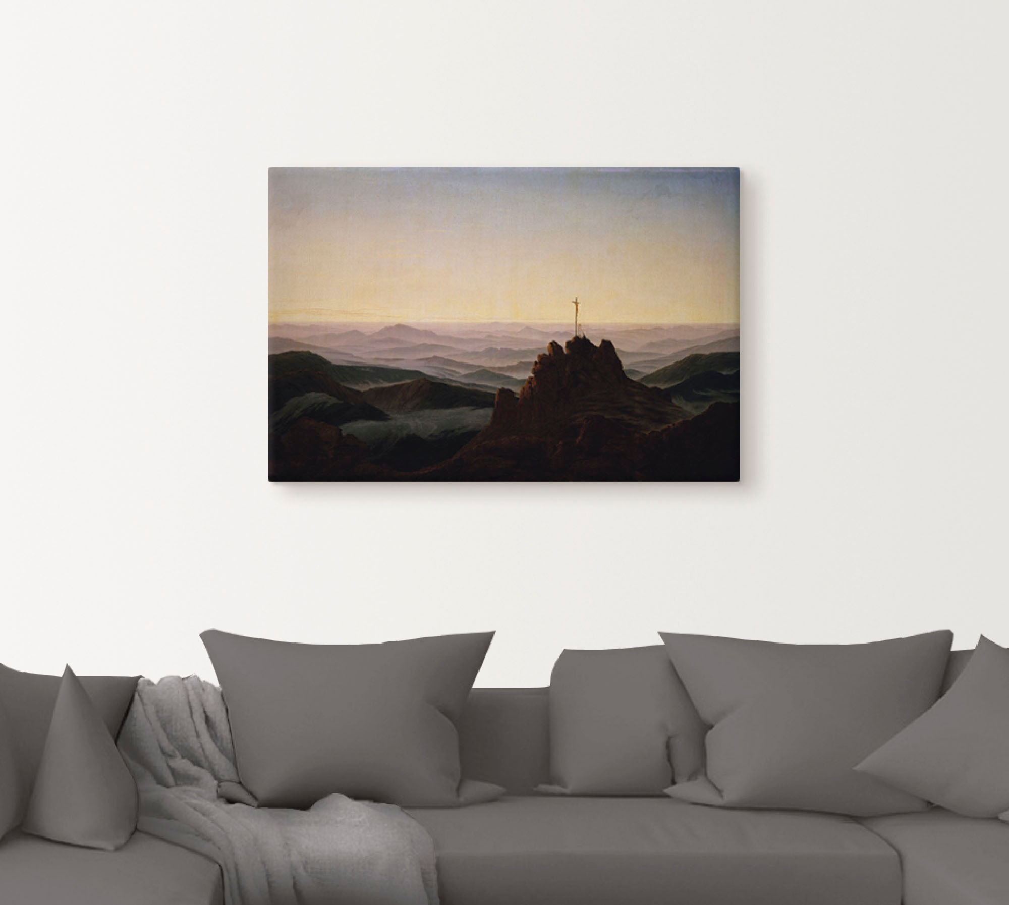 Artland Wandbild »Morgen im Riesengebirge. Um 1810«, Berge, (1 St.), als Alubild, Leinwandbild, Wandaufkleber oder Poster in versch. Größen
