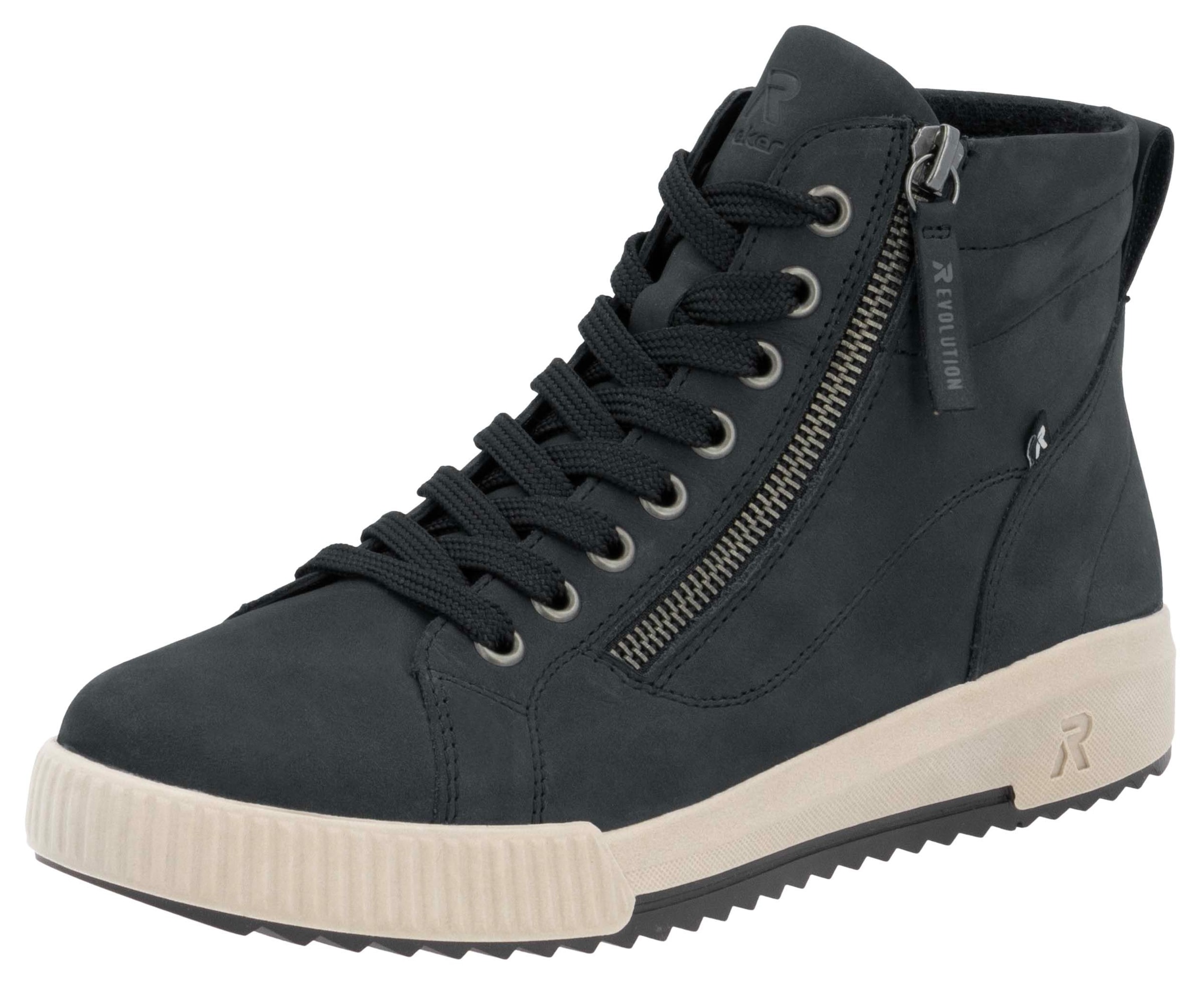 Rieker Sport Schnürboots , Stiefelette, High Top Sneaker, Freizeitboots Mit Reißverschluss