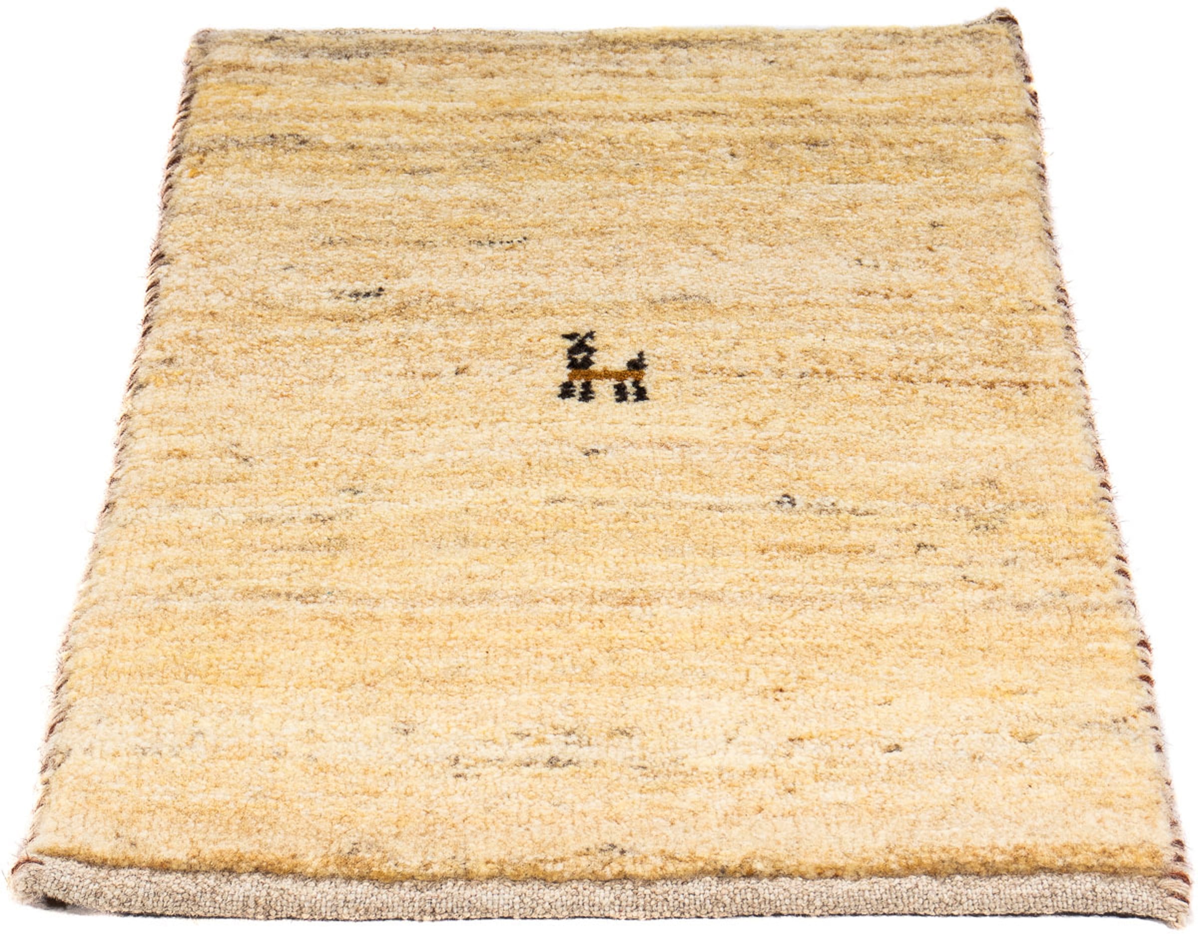 morgenland Wollteppich »Gabbeh - Loribaft Perser - 60 x 40 cm - beige«, rec günstig online kaufen