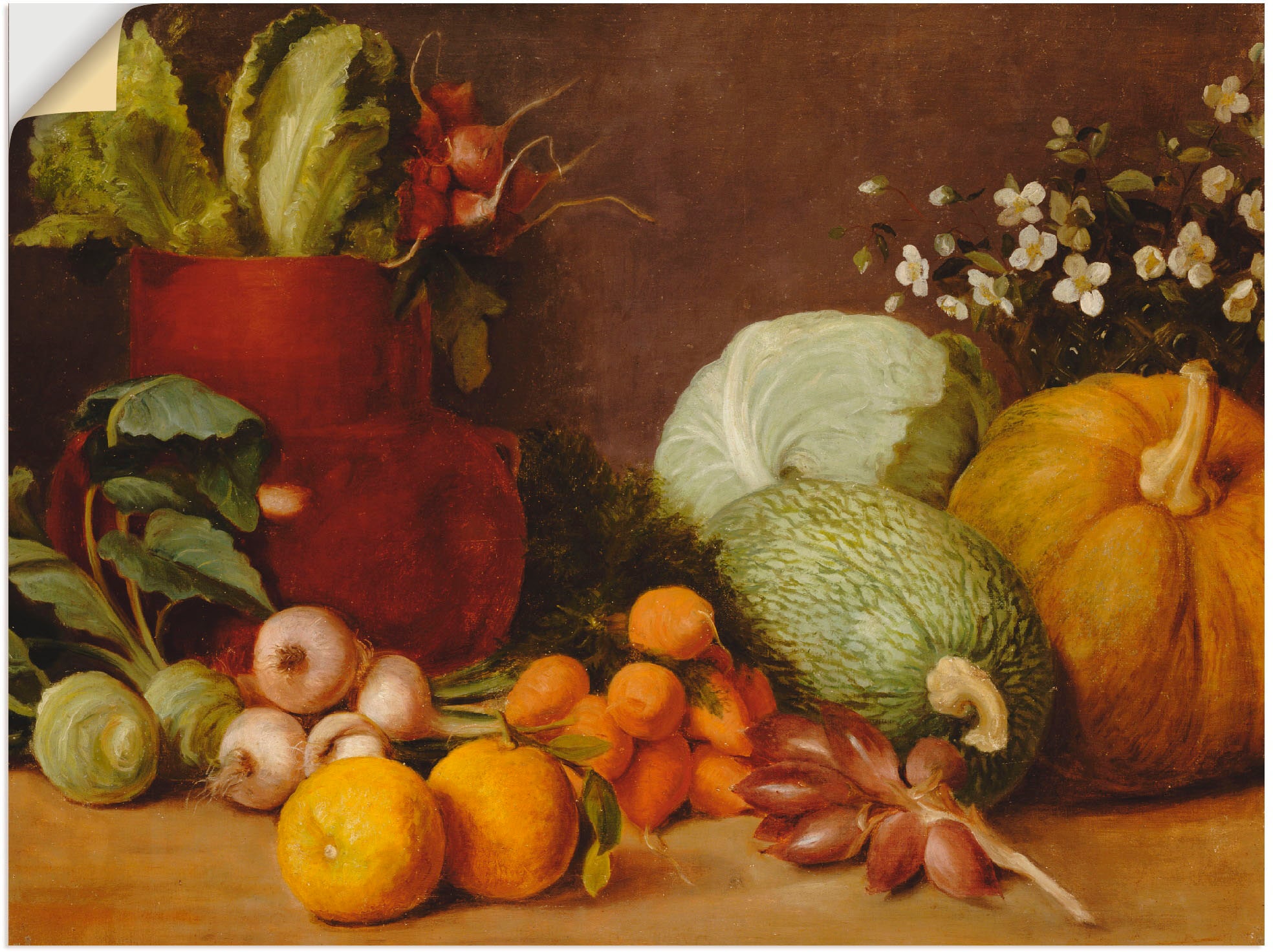 Wandfolie »Bodegon (Gemüse-Stillleben). Um 1884-90«, Arrangements, (1 St.), selbstklebend