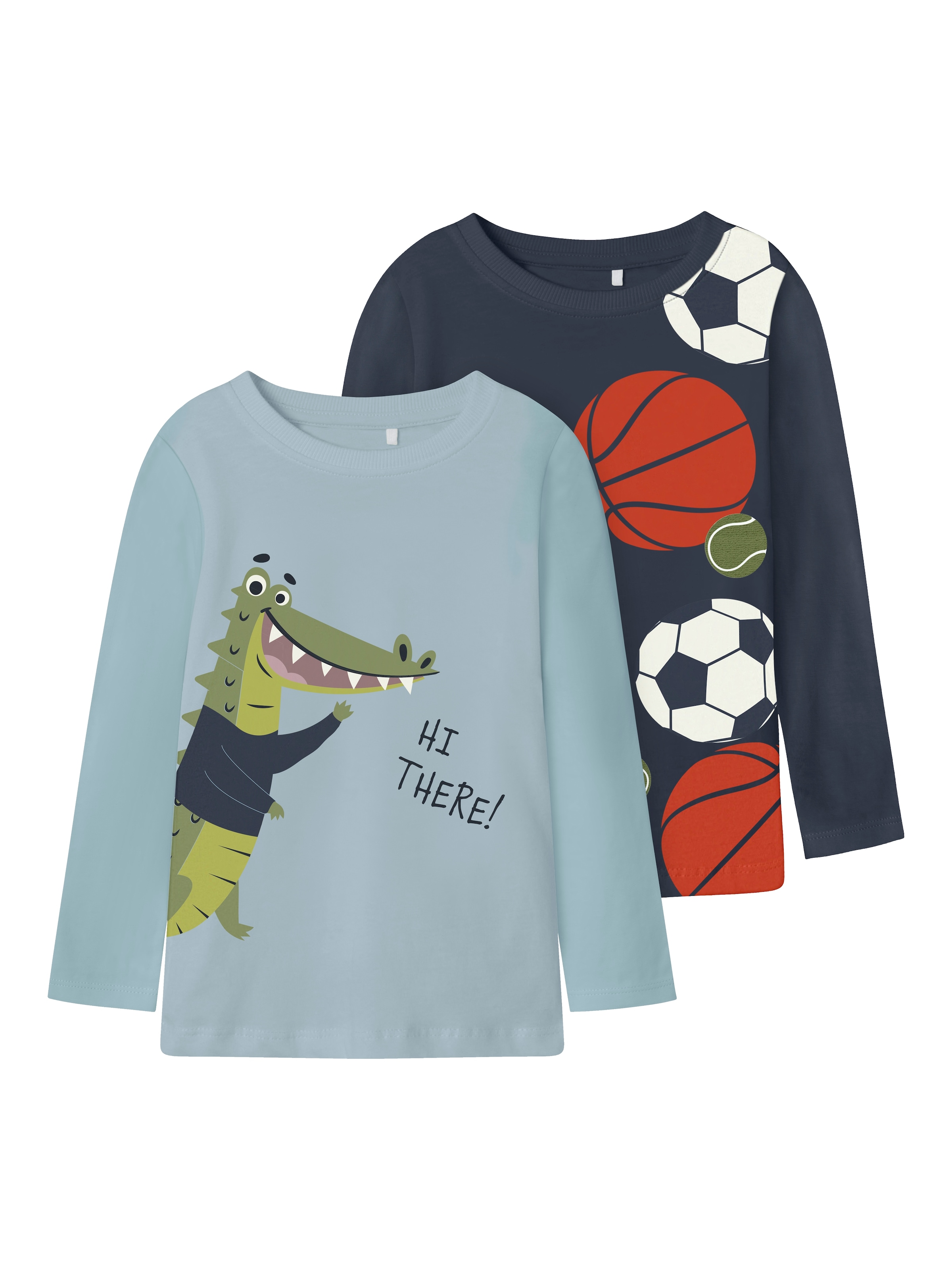 Name It T-Shirt »NMMKINGSTON 2P LS NREG TOP PB«, (Packung, 2 tlg.)