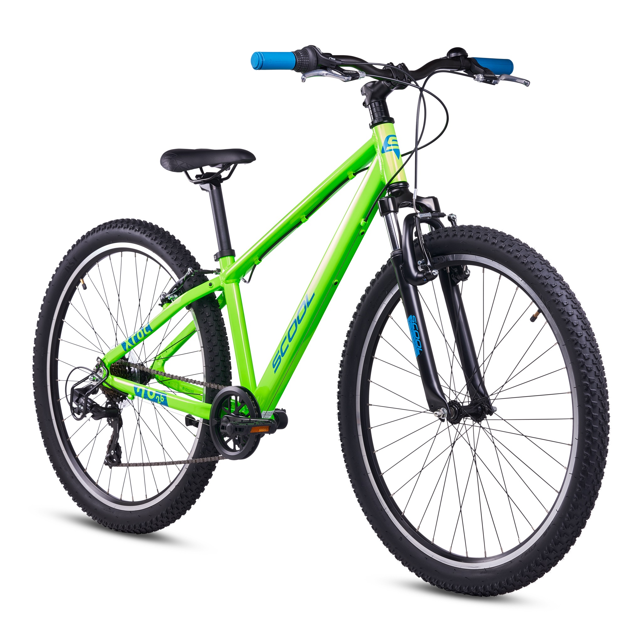 S’COOL Jugendfahrrad »S'COOL Xroc Pro 26-K7 Neon Green/Ocean« 7 Gang Shimano Kettenschaltung