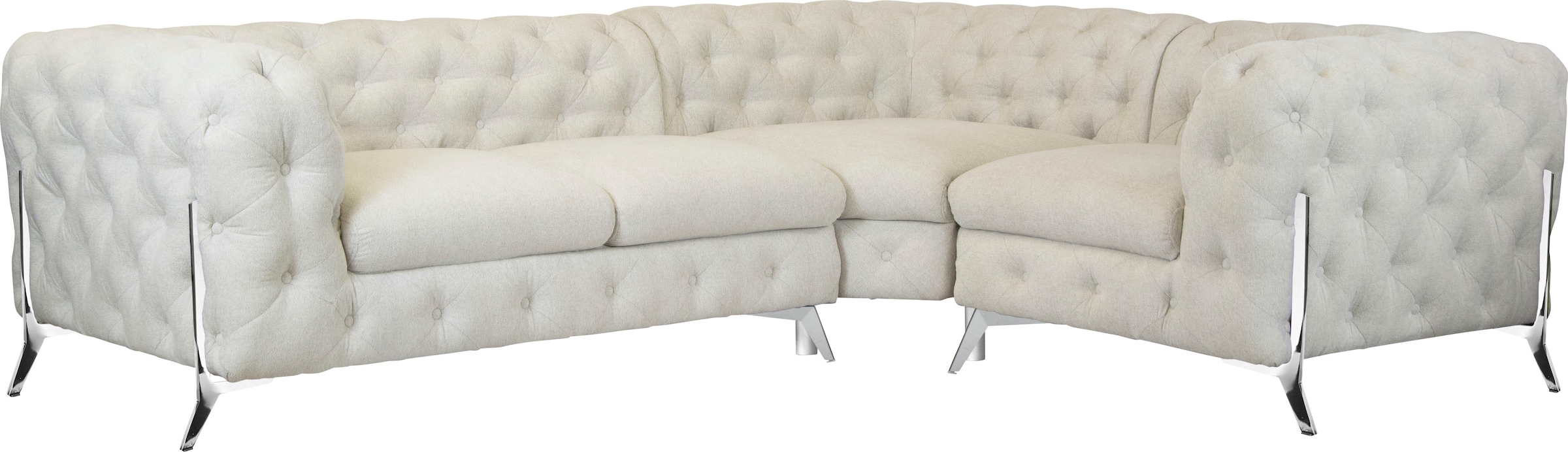 Home affaire Chesterfield-Sofa »Amaury L-Form« moderne Chersterfield-Optik, günstig online kaufen
