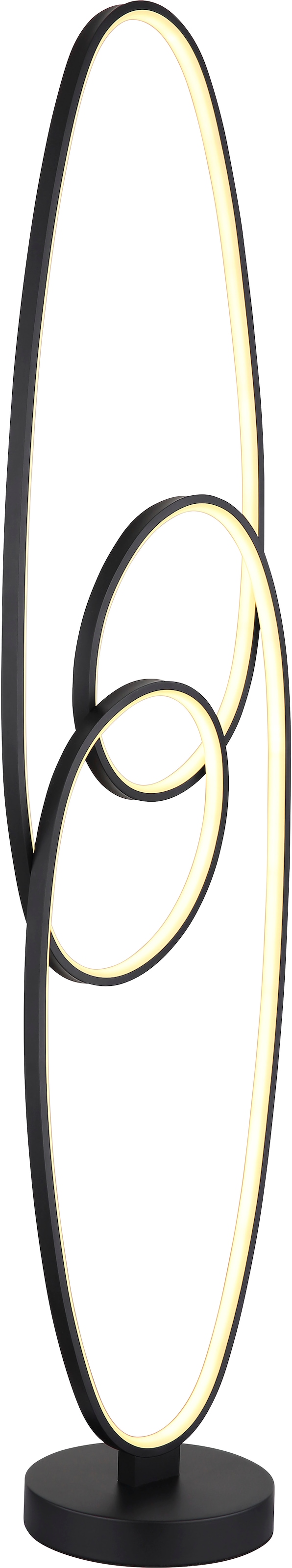 GLOBO LIGHTING Stehlampe »SPIRA« LED-Modul 1 Stk. Stehleuchte Schwarz, Opal, Fußtritt, dimmbar, LED 39W