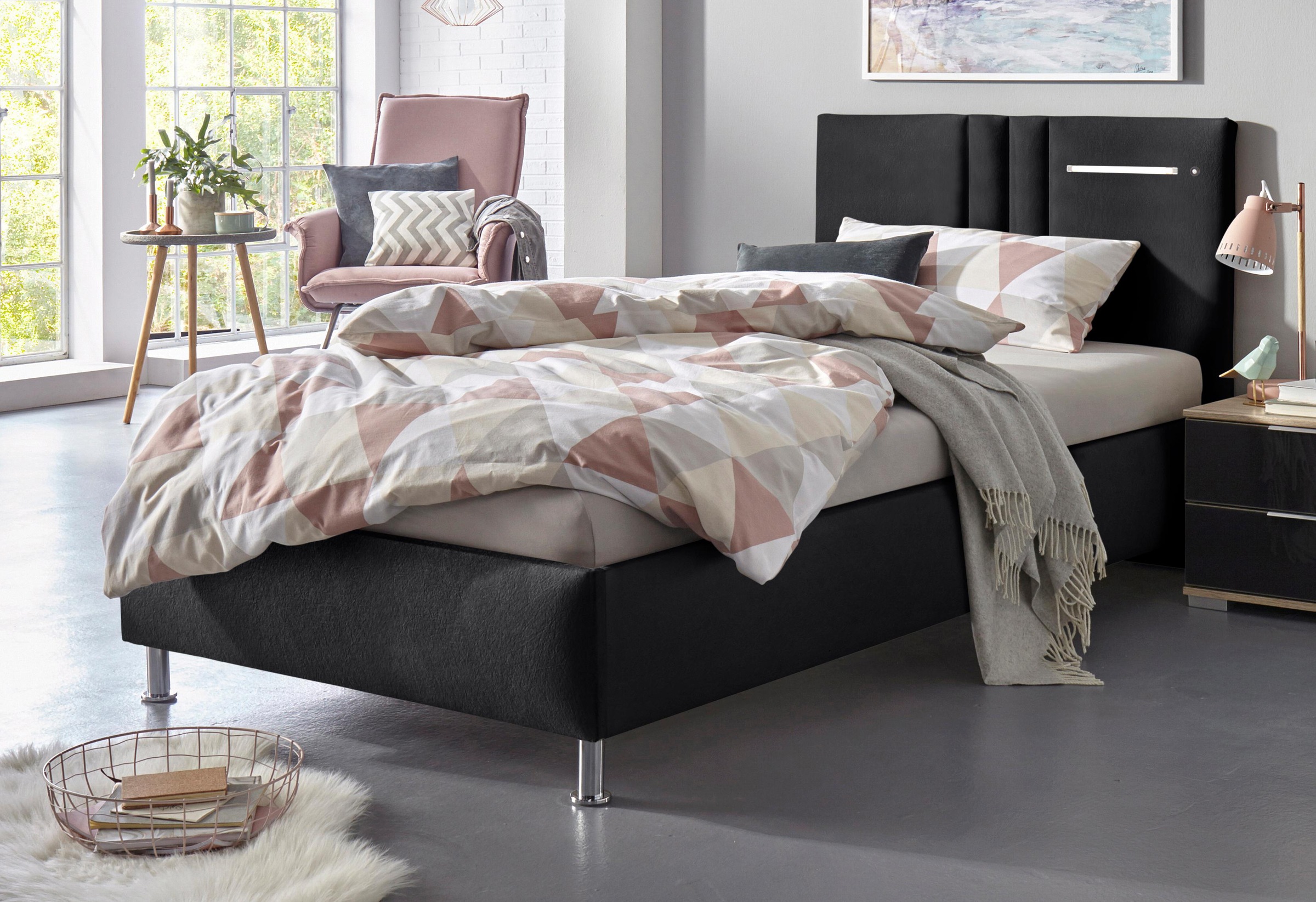 Westfalia Schlafkomfort Polsterbett "Elba" wahlweise mit LED-Beleuchtung günstig online kaufen