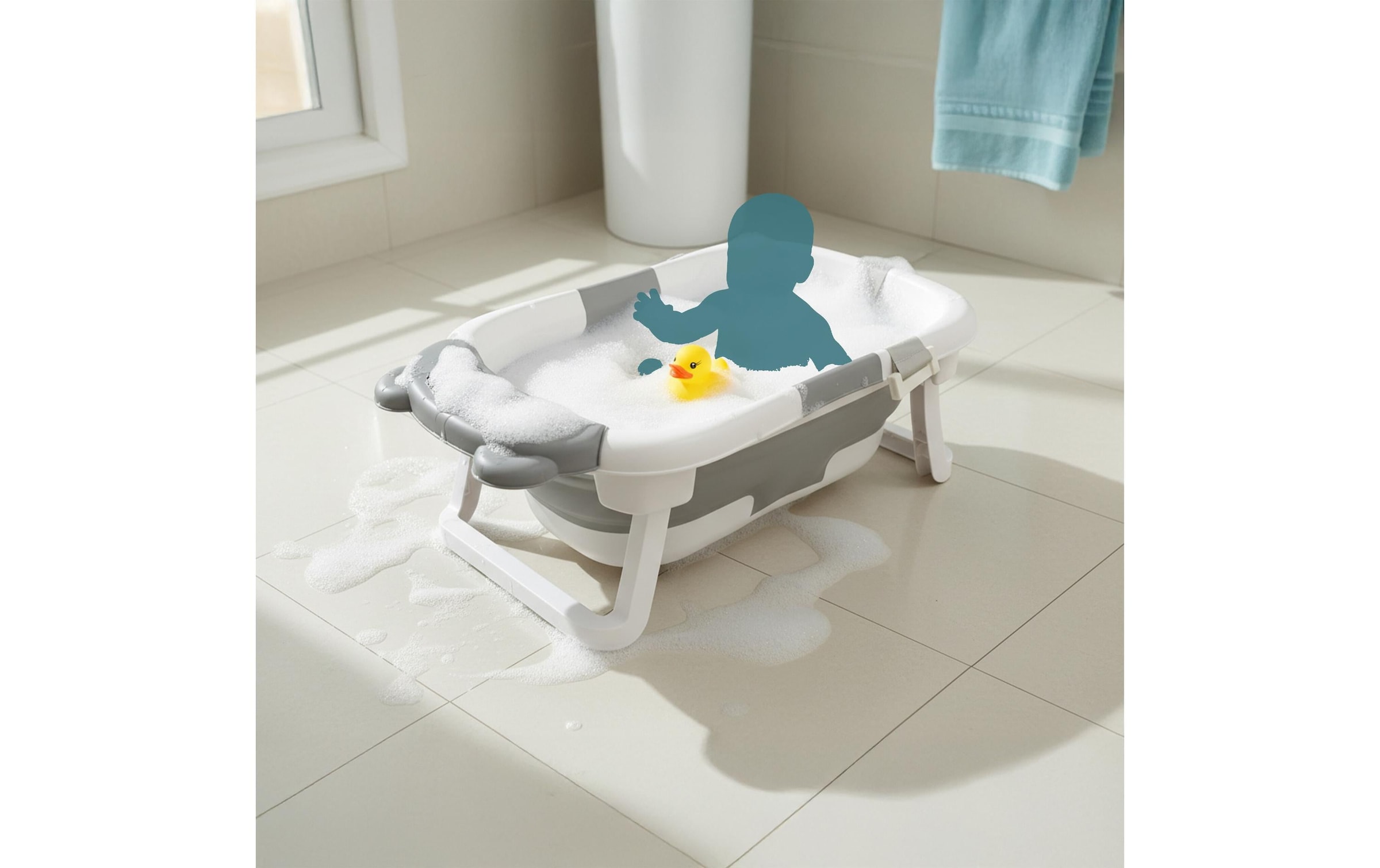 relaxdays Babybadewanne Höhe 21,5 cm