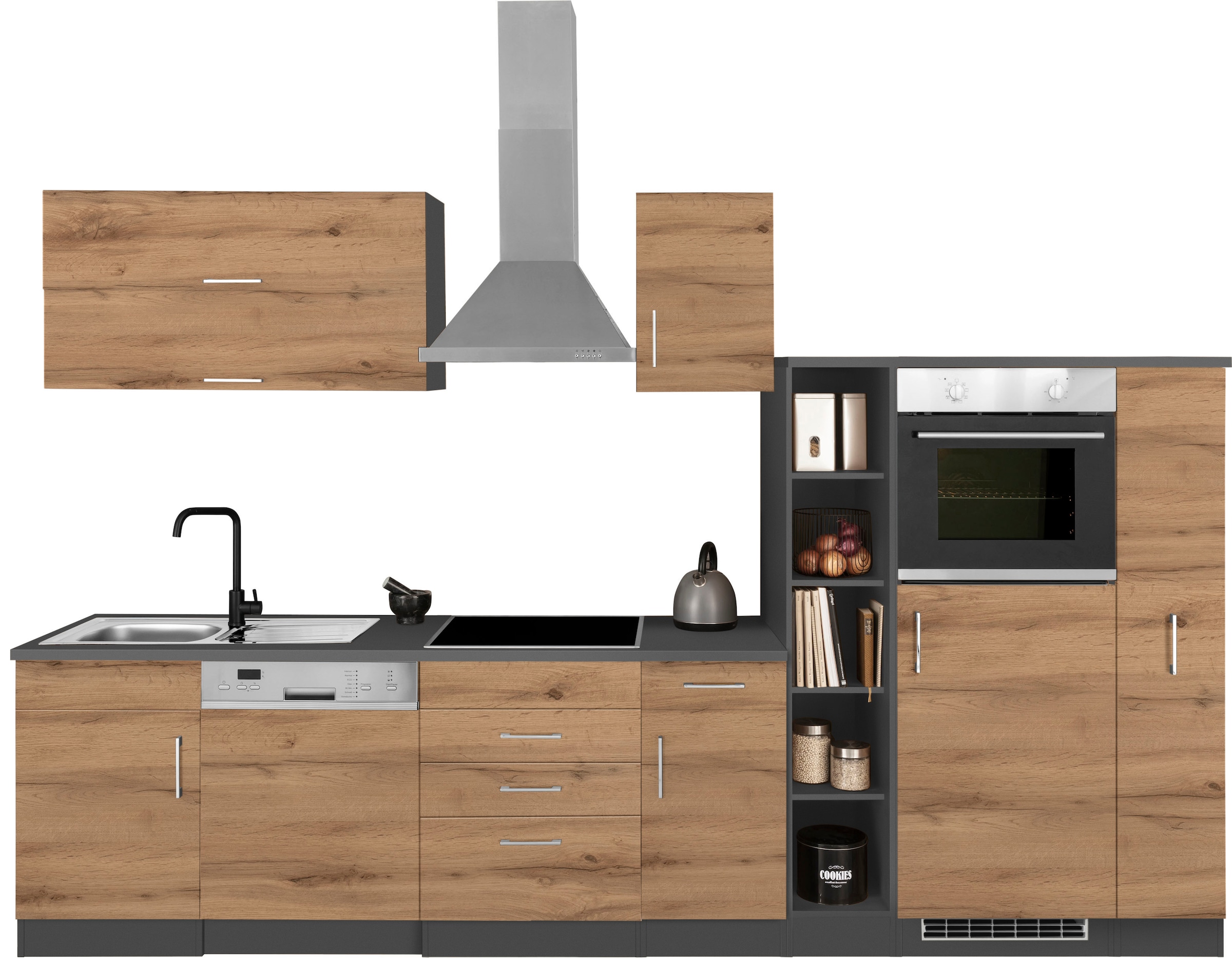 KOCHSTATION Küchenzeile »KS-Colmar«, mit E-Geräten, Breite 330 cm günstig online kaufen