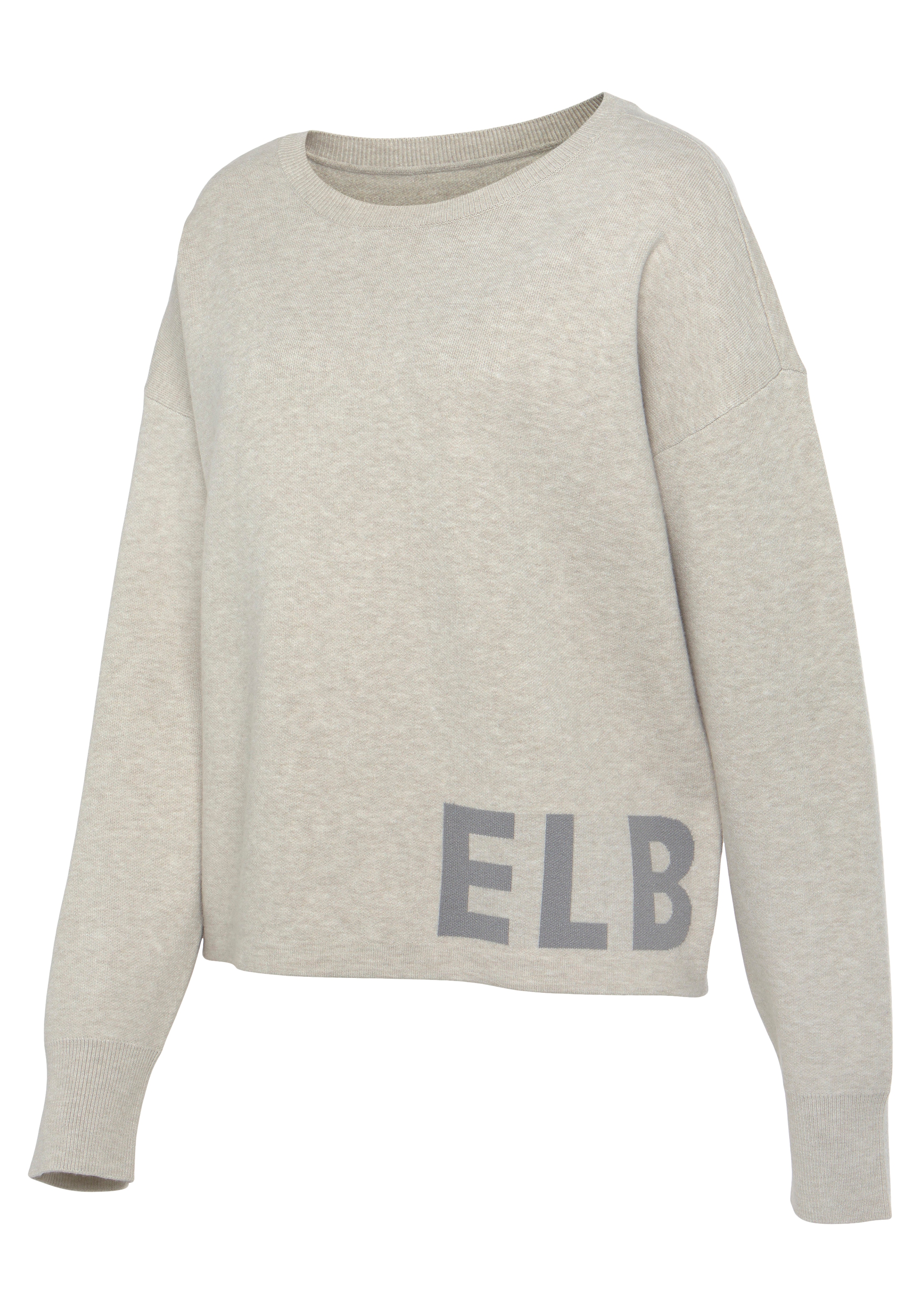 Elbsand Strickpullover, aus hochwertigem Strick mit eingestricktem Logo, Loungewear