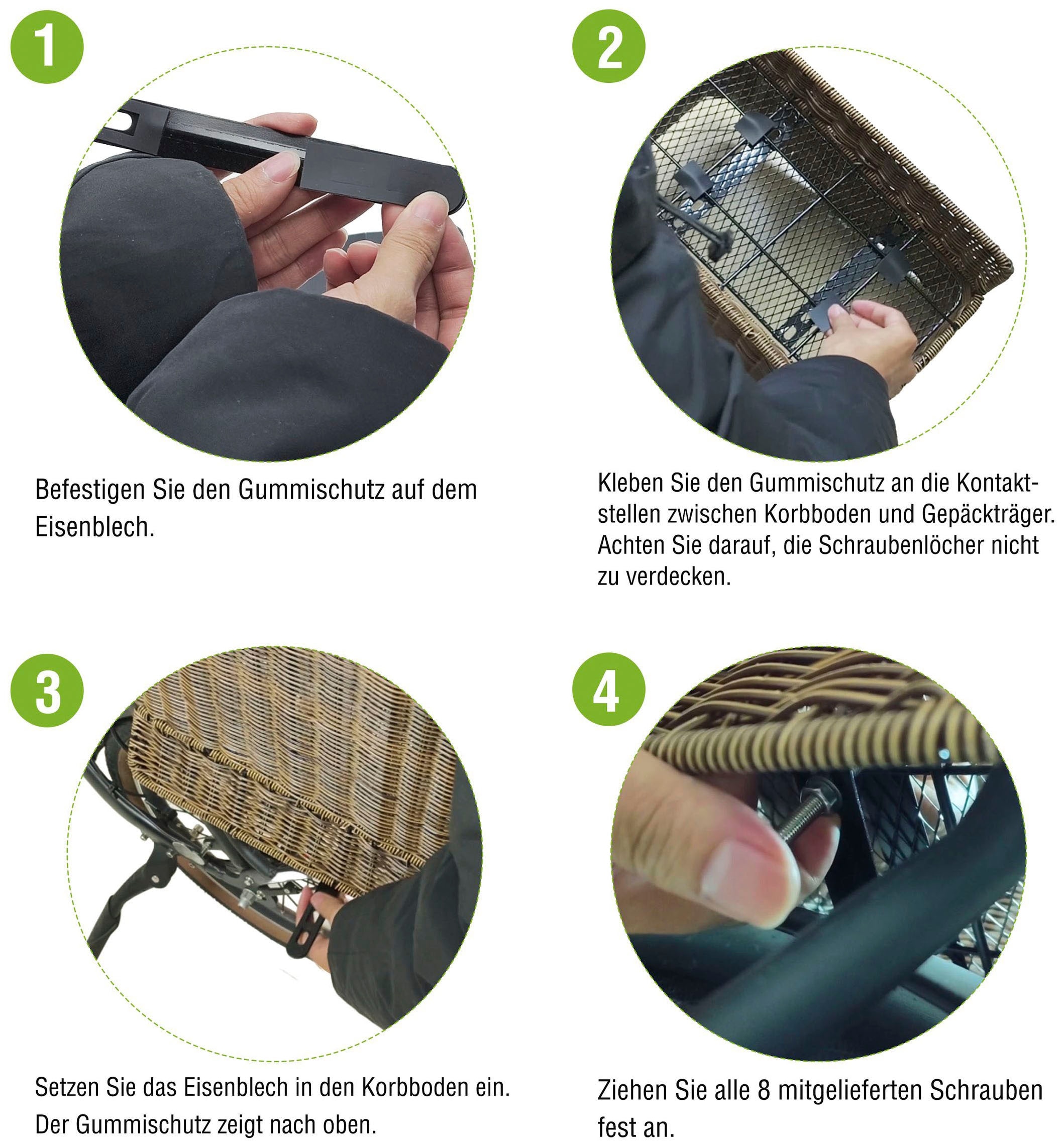 SachsenRad Fahrradkorb »Gepäckträgerkorb im Vintage-Look«