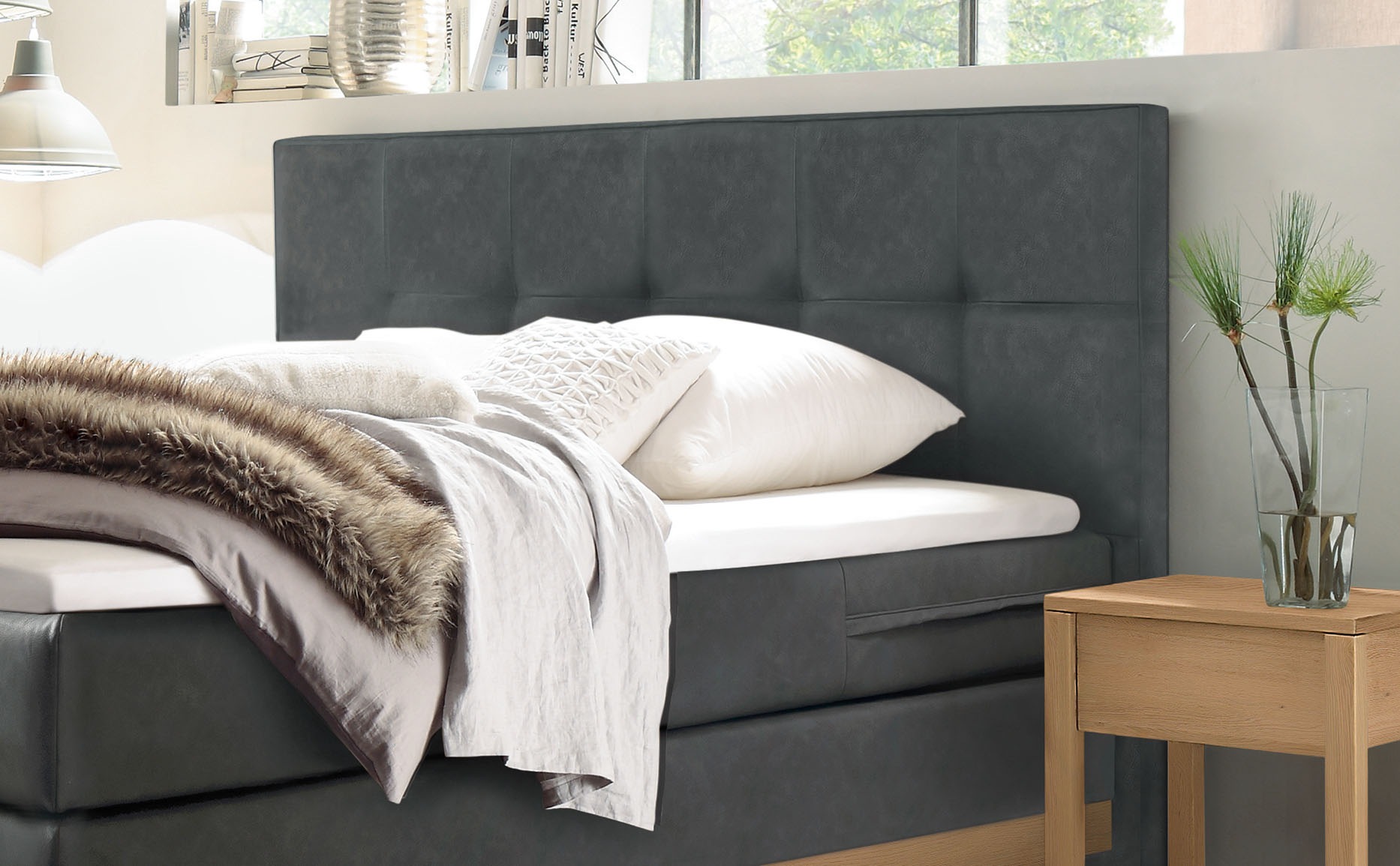 HASENA Boxspringbett »Bella«, inkl. Topper, Massivholzrahmen aus Eiche