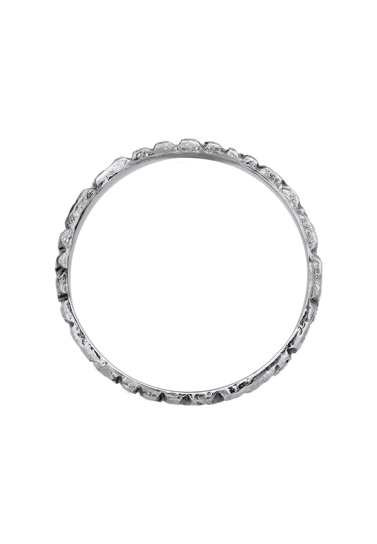 Kuzzoi Silberring »Bandring Breit Struktur Gehämmert 925 Silber«