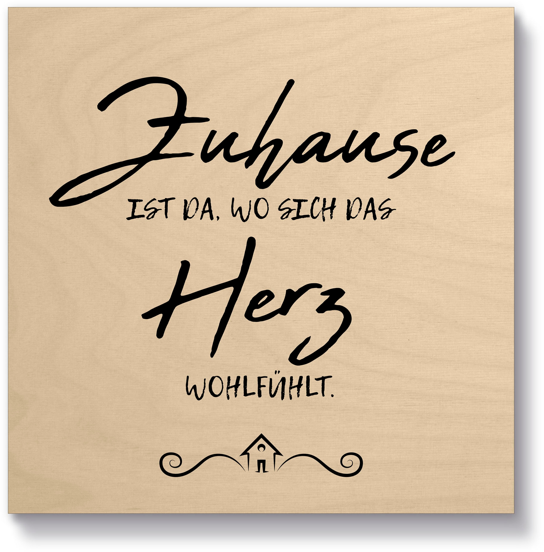 Artland Holzbild »Zuhause III«, Sprüche Raten St.) (1 & bestellen Texte, auf