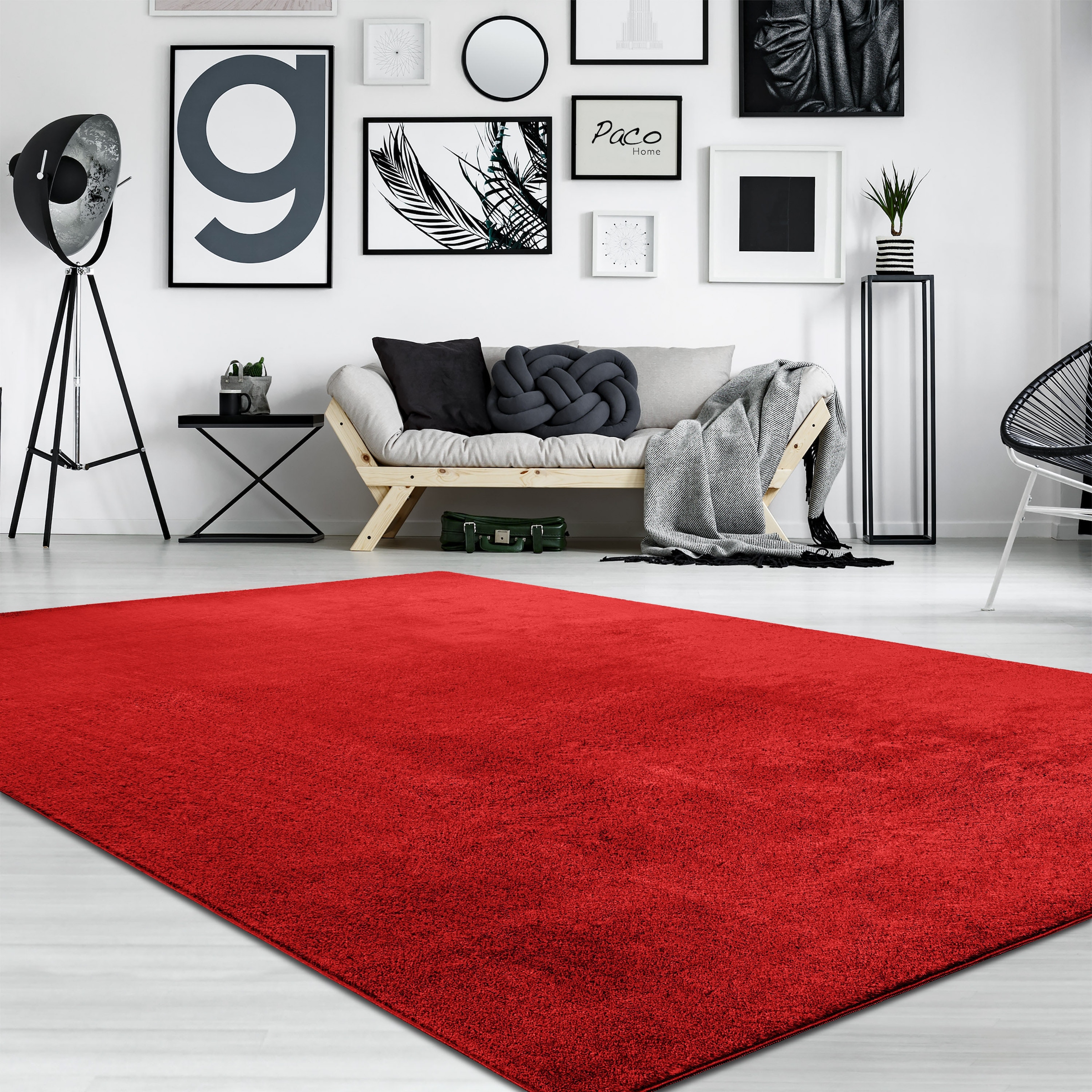 Paco Home Teppich »Cadiz 630«, rechteckig, 22 mm Höhe, Kurzflor, Uni-Farben, besonders... kaufen