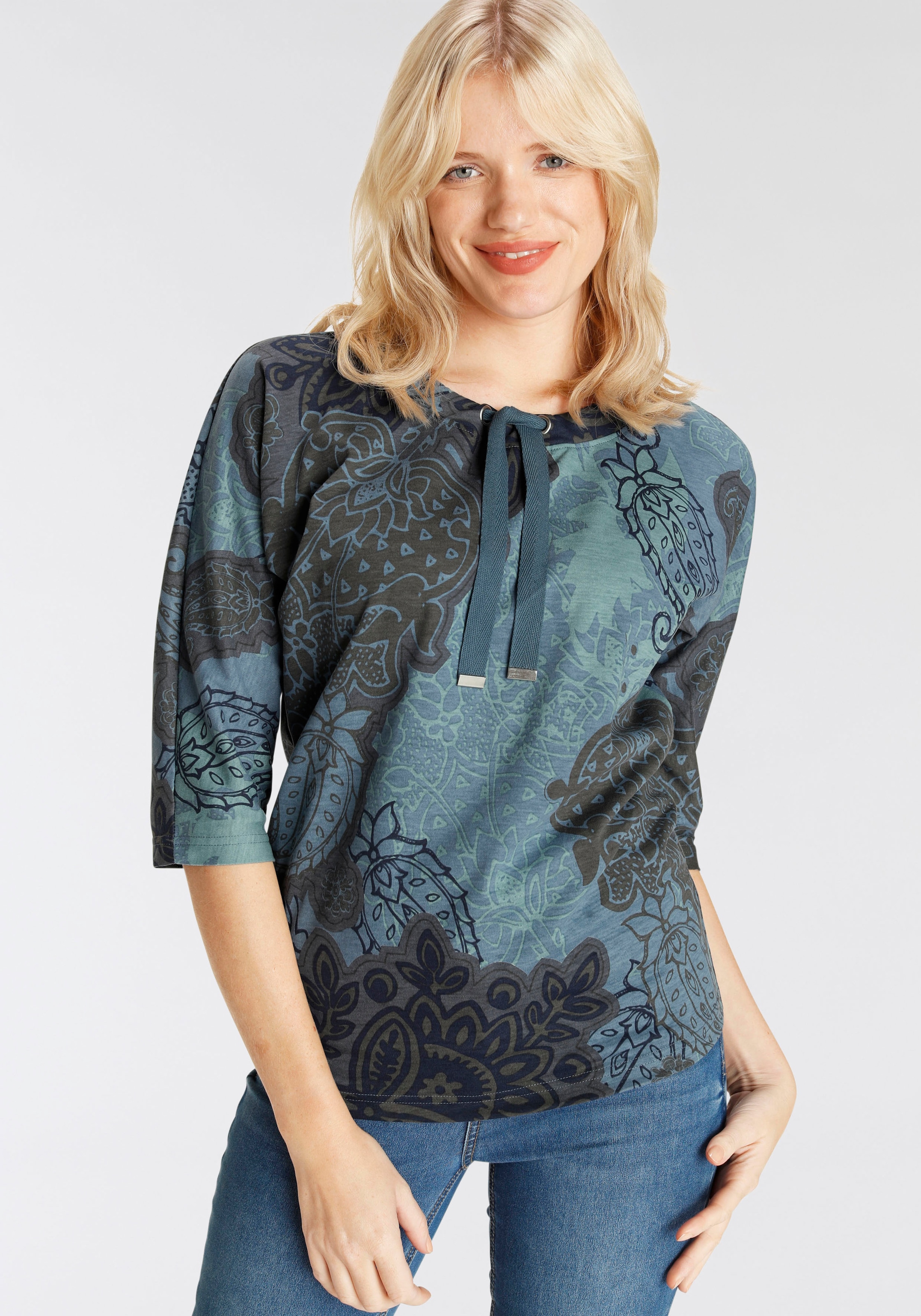 Boysen's Fledermausshirt, Paisley-Druck  NEUE  KOLLEKTION kaufen