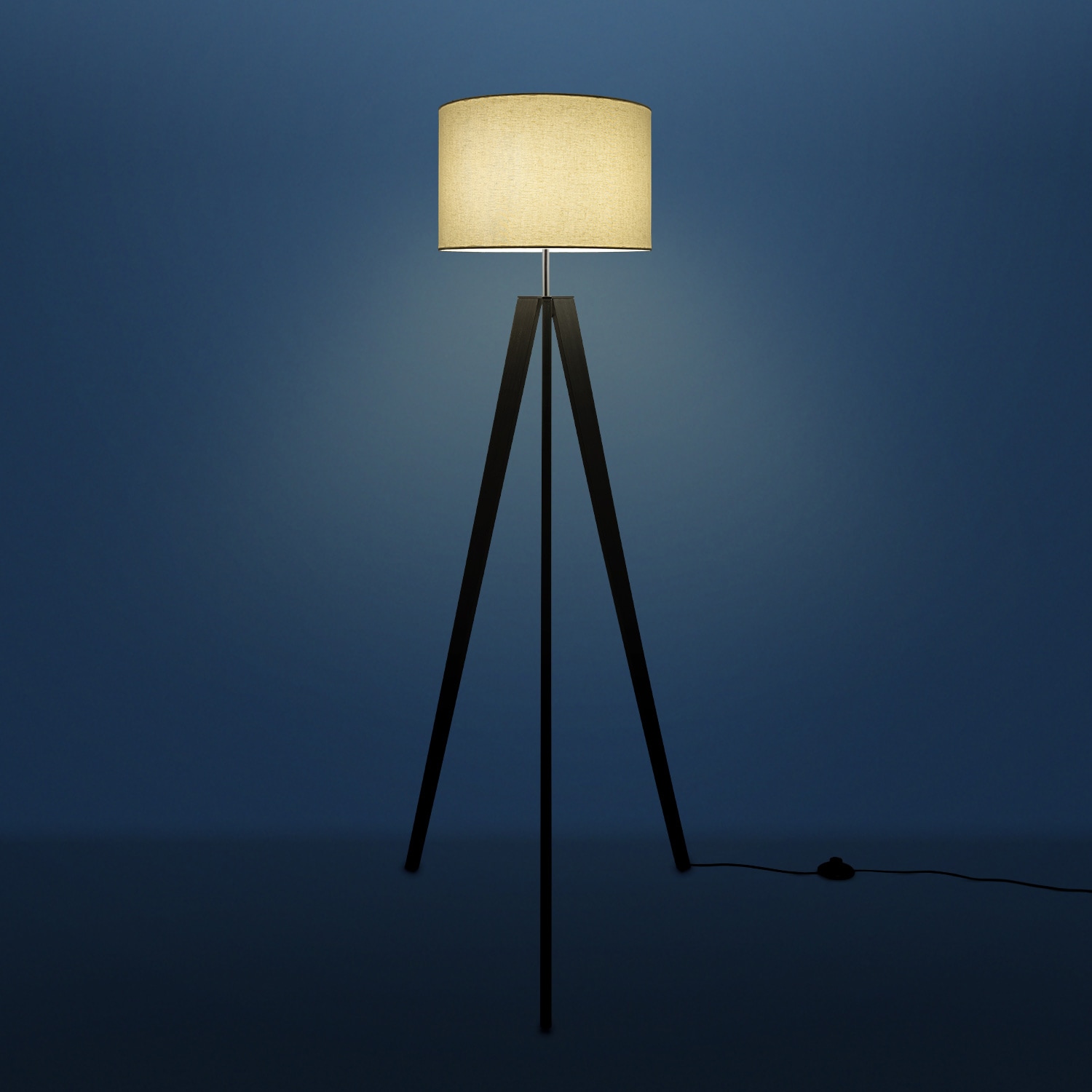 Paco Home Stehlampe »Canvas uni Color«, 1 flammig-flammig, Stehlampe Vintage  Fuß LED Lampe Wohnzimmer Skandinavischer Stil E27 online bestellen