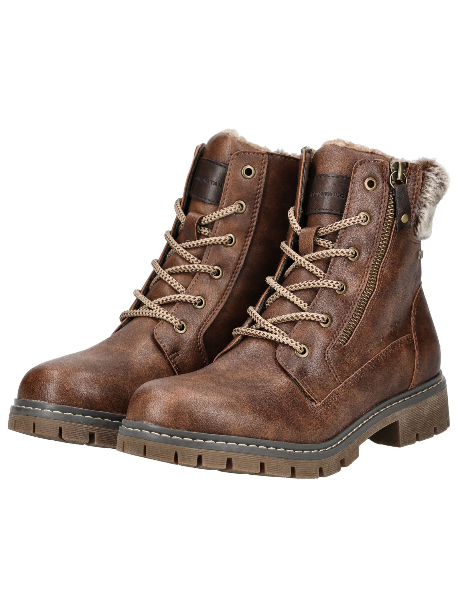 TOM TAILOR Schnürstiefelette »Tom Tailor Stiefelette Lederimitat/Textil«