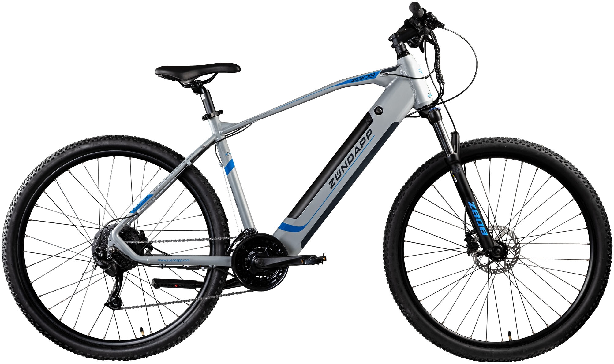 Zündapp E-Bike »Z808«, 24 Gang, Heckmotor 250 W, Pedelec, Elektrofahrrad für Damen u. Herren, MTB