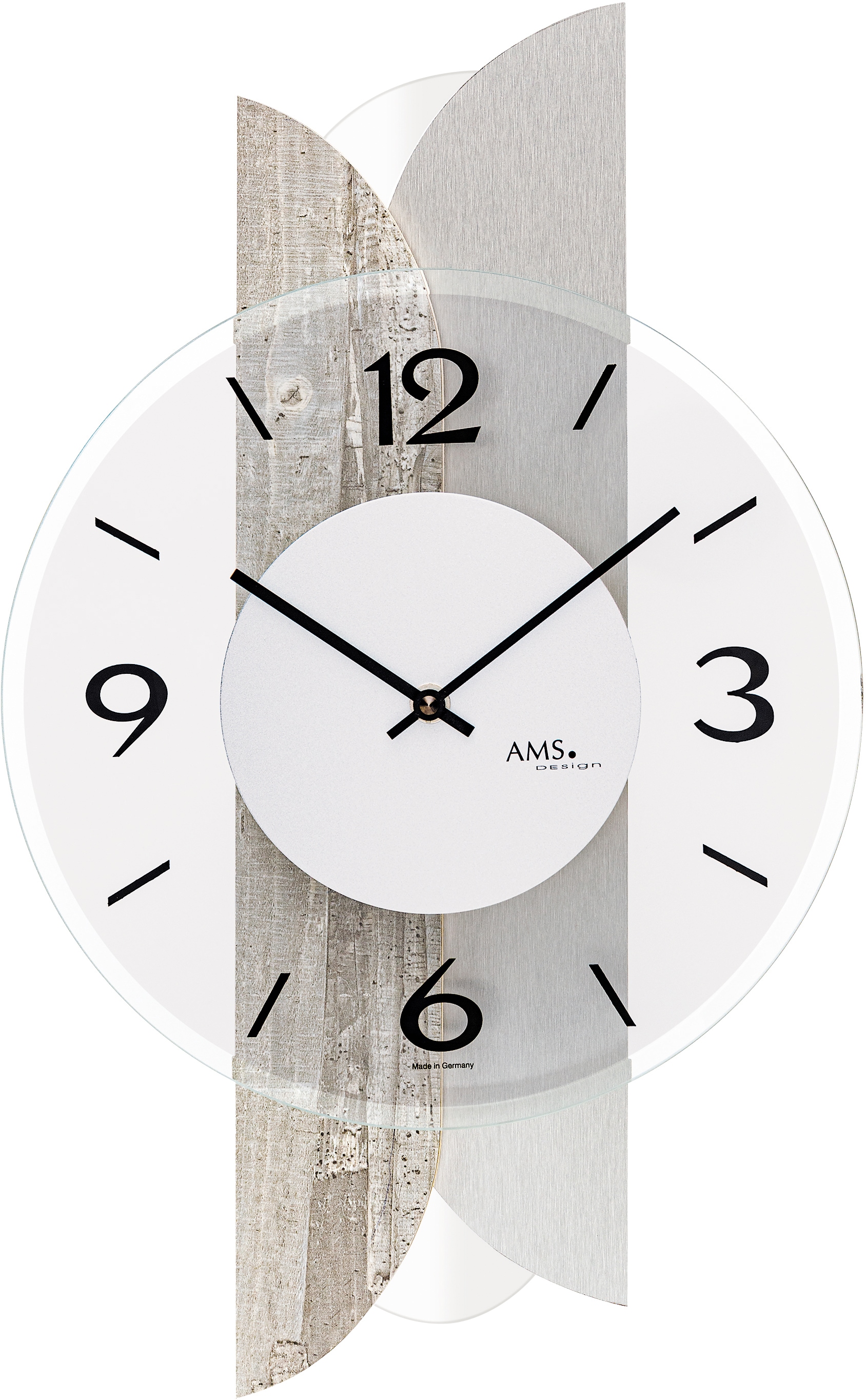 AMS Wanduhr »W9668«, Made in Germany,Holz,Wohnzimmer,Esszimmer,Küche,Arbeit günstig online kaufen