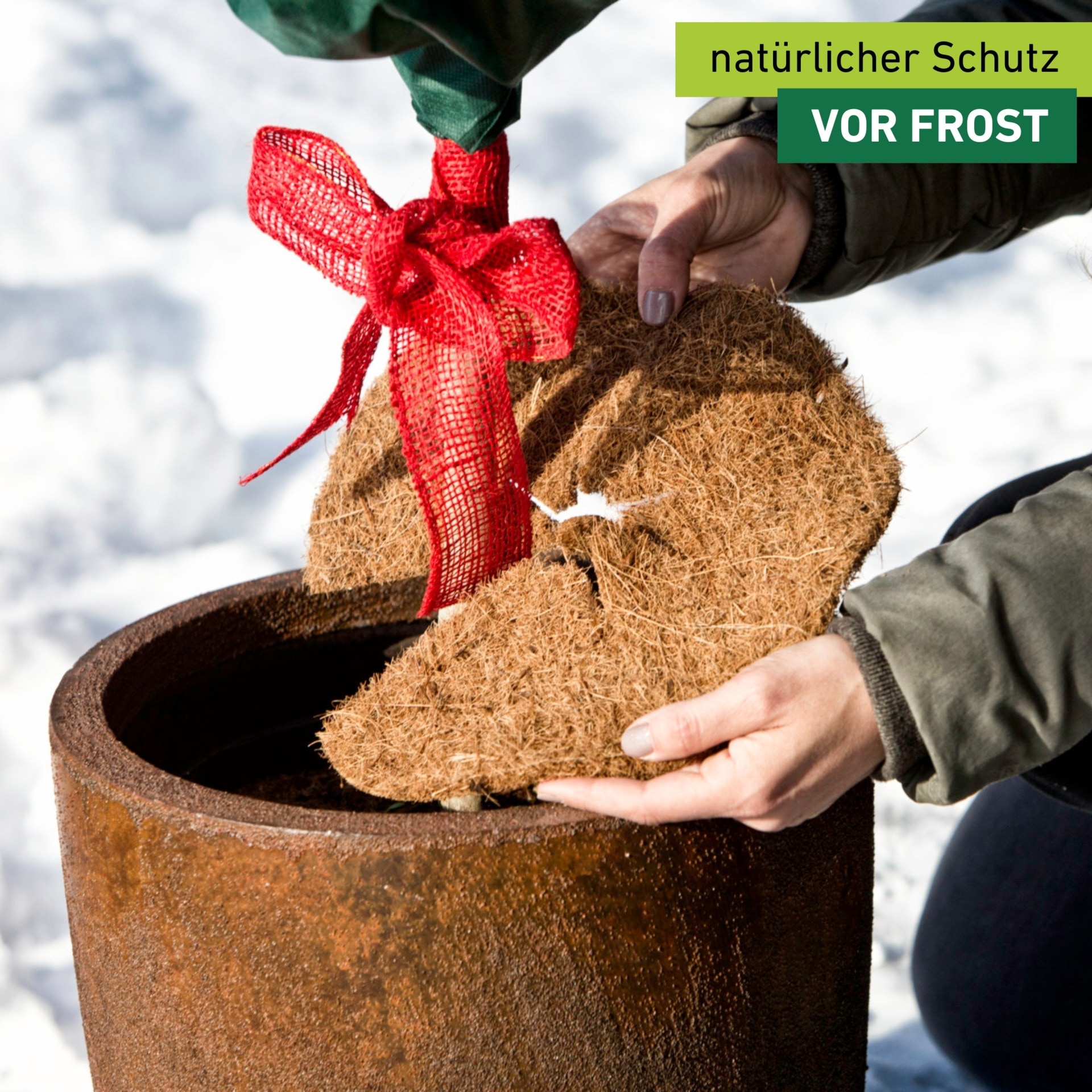 Windhager Winterschutzvlies »Cocodisc, Frostschutz Mulchscheibe für Pflanzen« 1 Stk. tlg. Kälteschutz aus Kokosfasern, erhältlich mit Ø 37 cm oder 60 cm