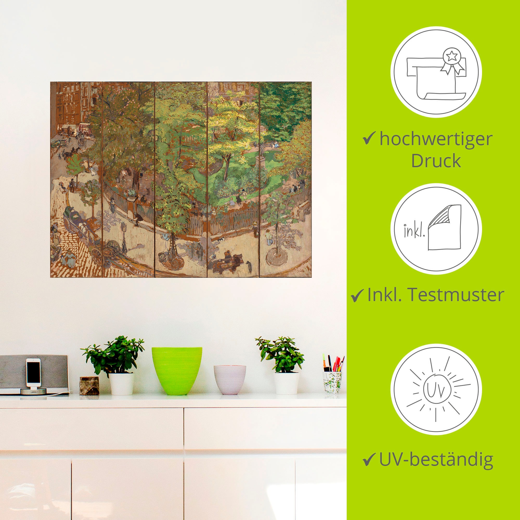Artland Wandbild »Place Vintimille. 1911«, Italien, (1 St.), als Alubild, Leinwandbild, Wandaufkleber oder Poster in versch. Größen