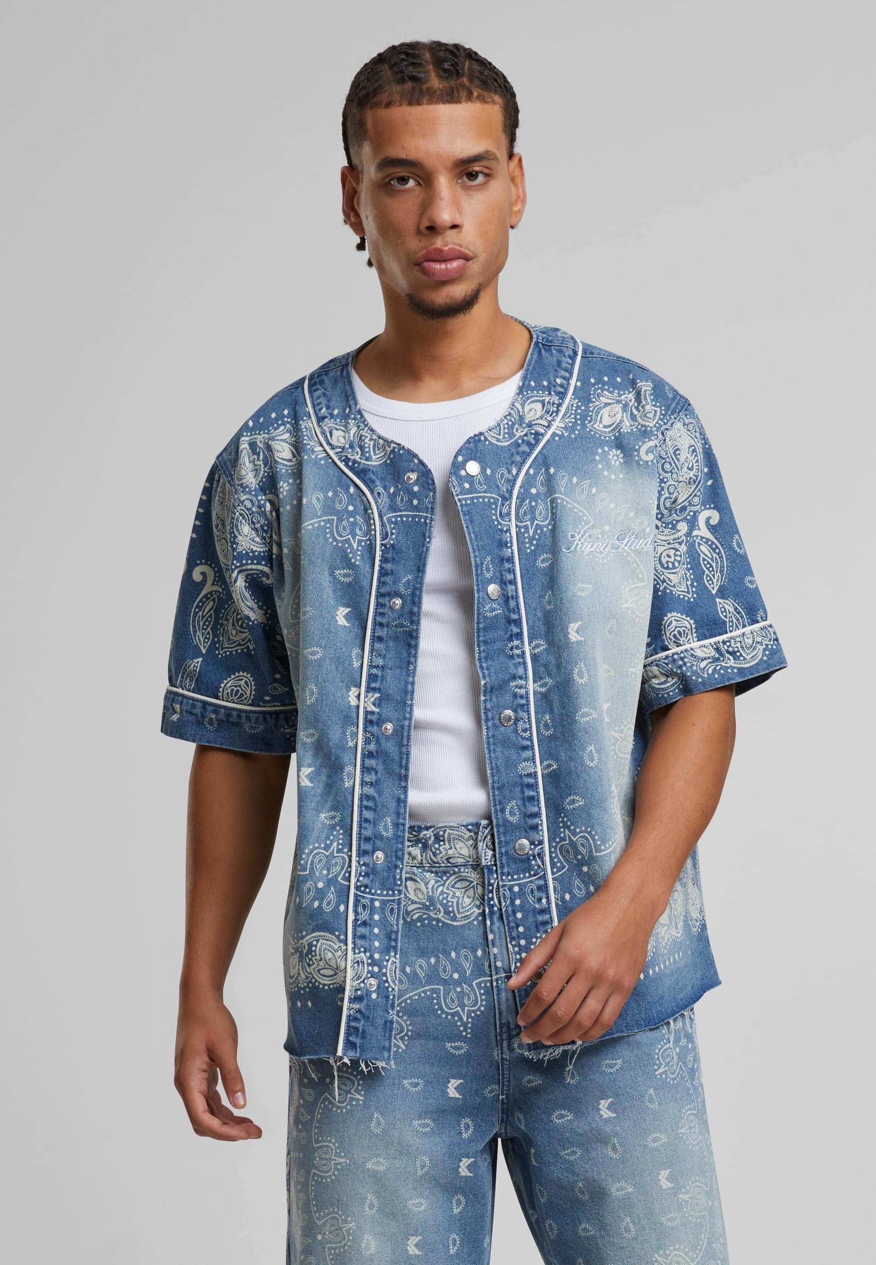 Karl Kani Langarmhemd »Karl Kani Kani Paisley Denim Baseball Shirt« 1 Stk.