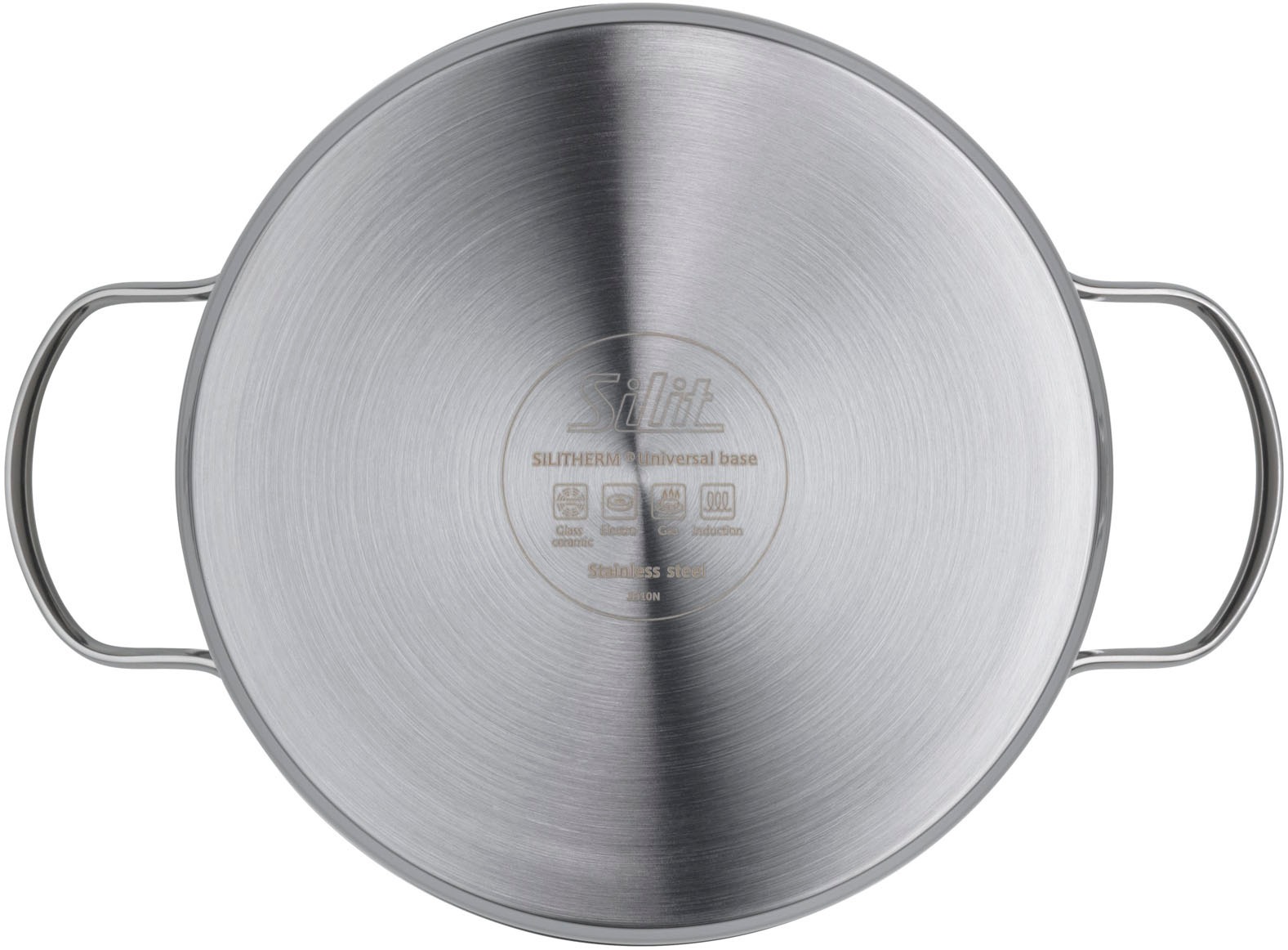 Silit Topf-Set »Toskana, teilmattiert, Induktions Töpfe Set unbeschichtet«, Edelstahl 18/10, (Set, 9 tlg., Bratentopf Ø 20 cm, Fleischtopf Ø 16/20/24 cm, Stielkasserolle Ø 16 cm), mit Glasdeckel, für alle Herdarten geeignet, ohne Innenskalierung