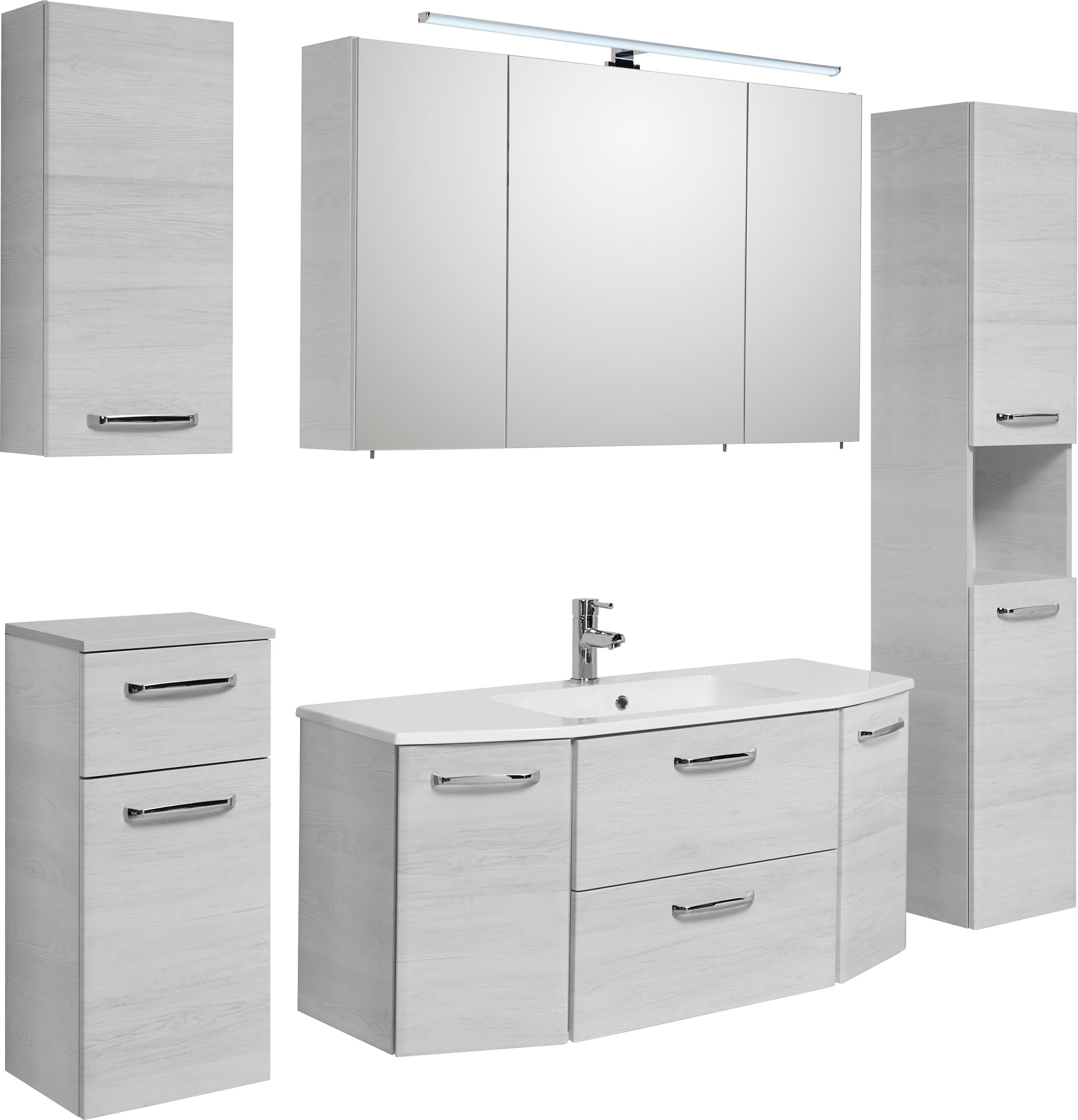 Saphir Badmöbel-Set »Quickset 936 5-teilig, Mineralmarmor-Waschtisch mit LE günstig online kaufen
