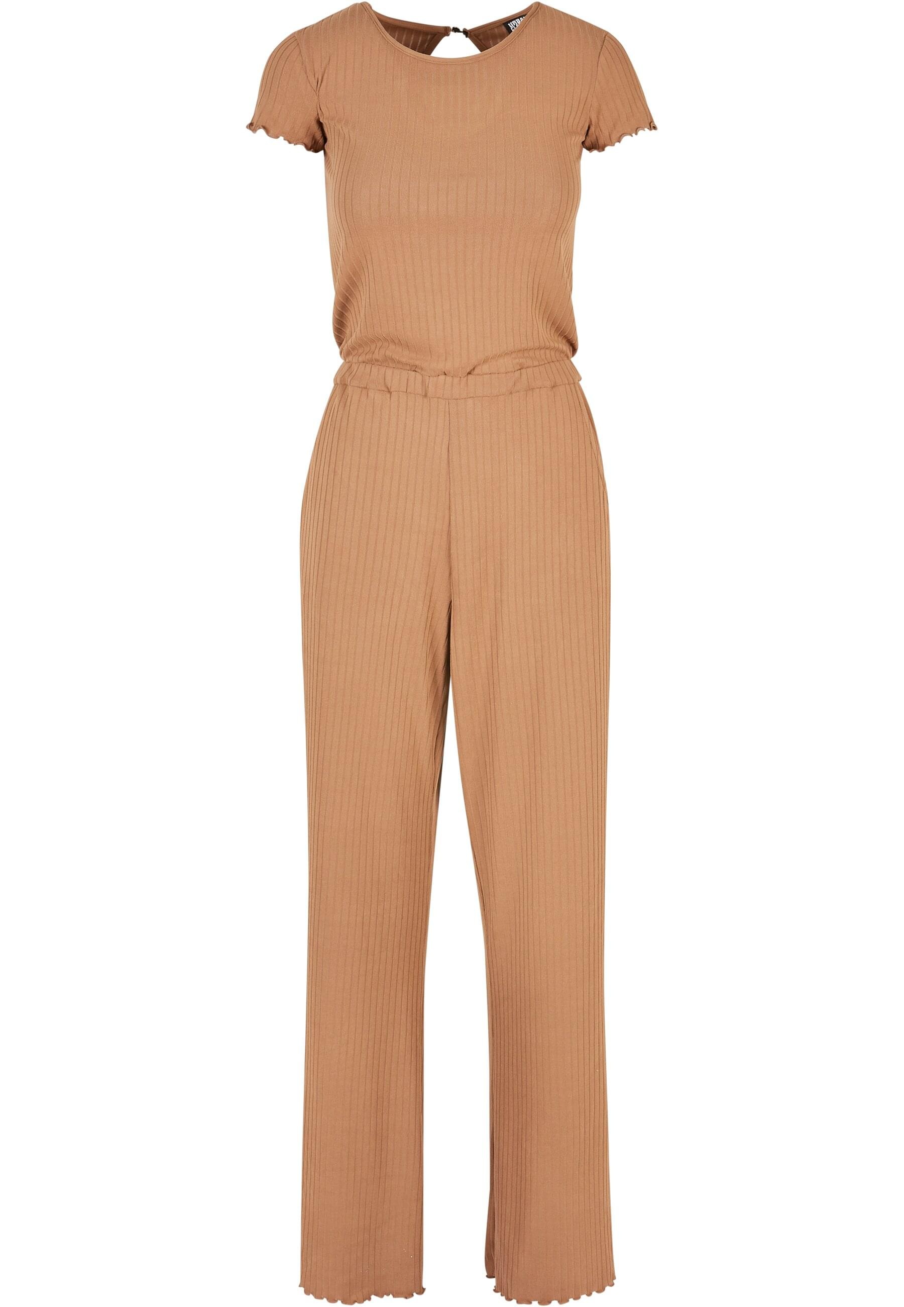 URBAN CLASSICS Jumpsuit »Urban Classics Damen Ladies Rib Wid Leg Jumpsuit« 1 Stk.