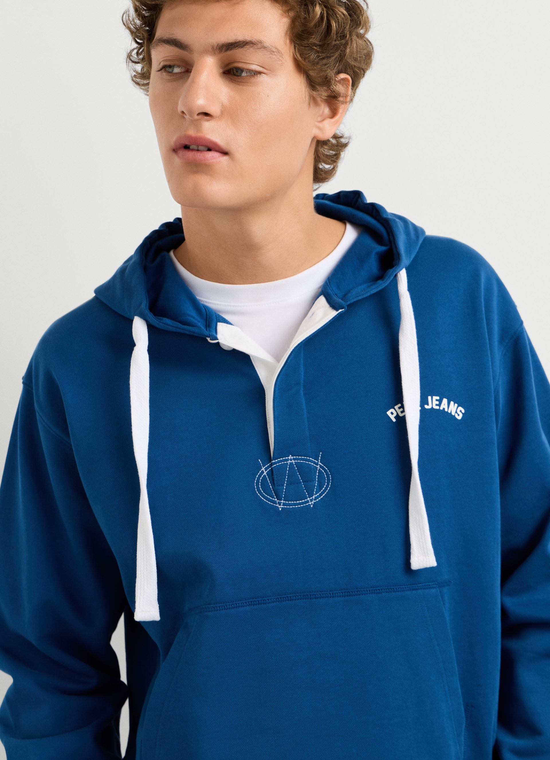 Pepe Jeans Kapuzensweatshirt »JOHN HOODIE«, mit Knopfleiste, Baumwoll-Qualität
