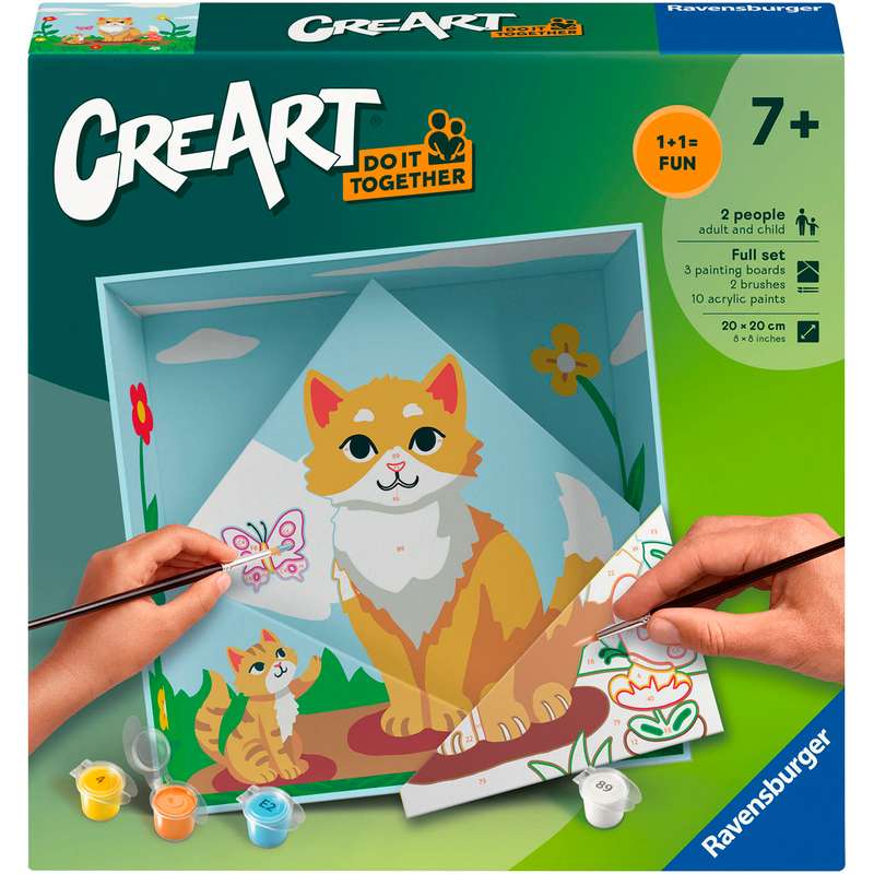 RAVENSBURGER Malen nach Zahlen »CreArt, Do it together, Katze« Made in Europe bunt