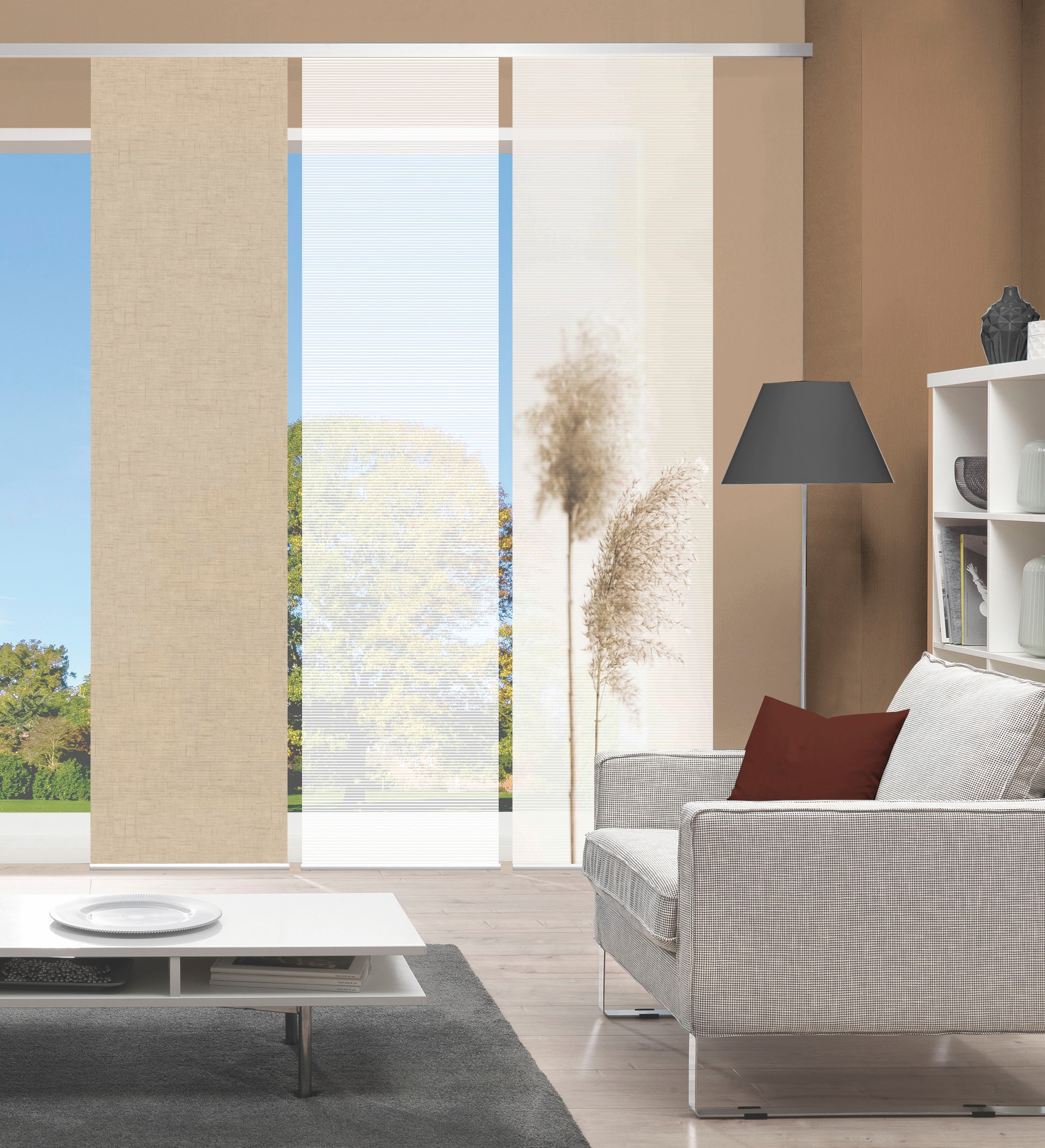 Vision S Schiebegardine »IRLOS 3er SET« Paneelwagen 3 Stk. tlg. Schiebevorh günstig online kaufen