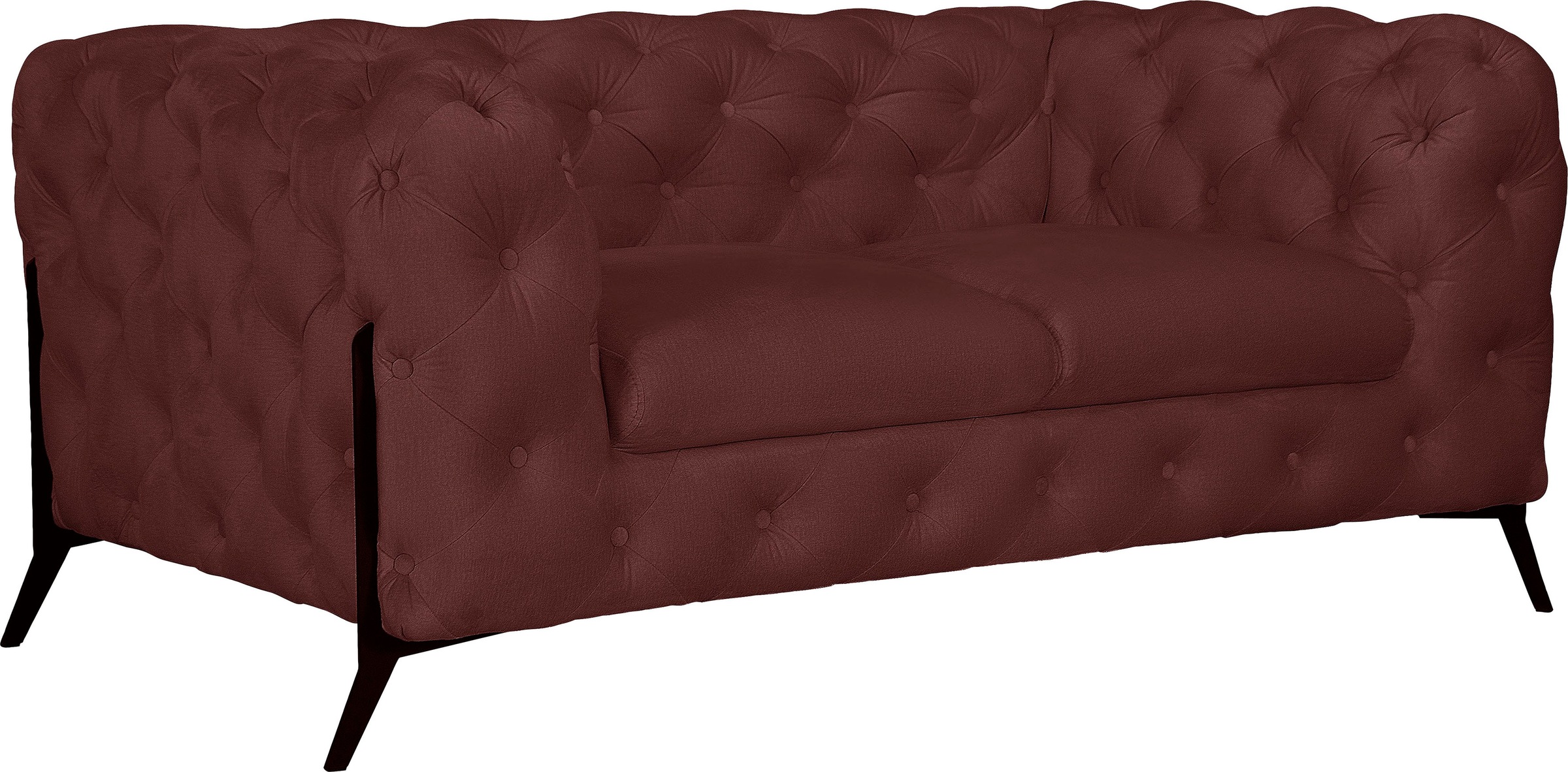 Leonique Chesterfield-Sofa »Amaury«, aufwändige Knopfheftung, moderne Chesterfield Optik, Fußfarbe wählbar