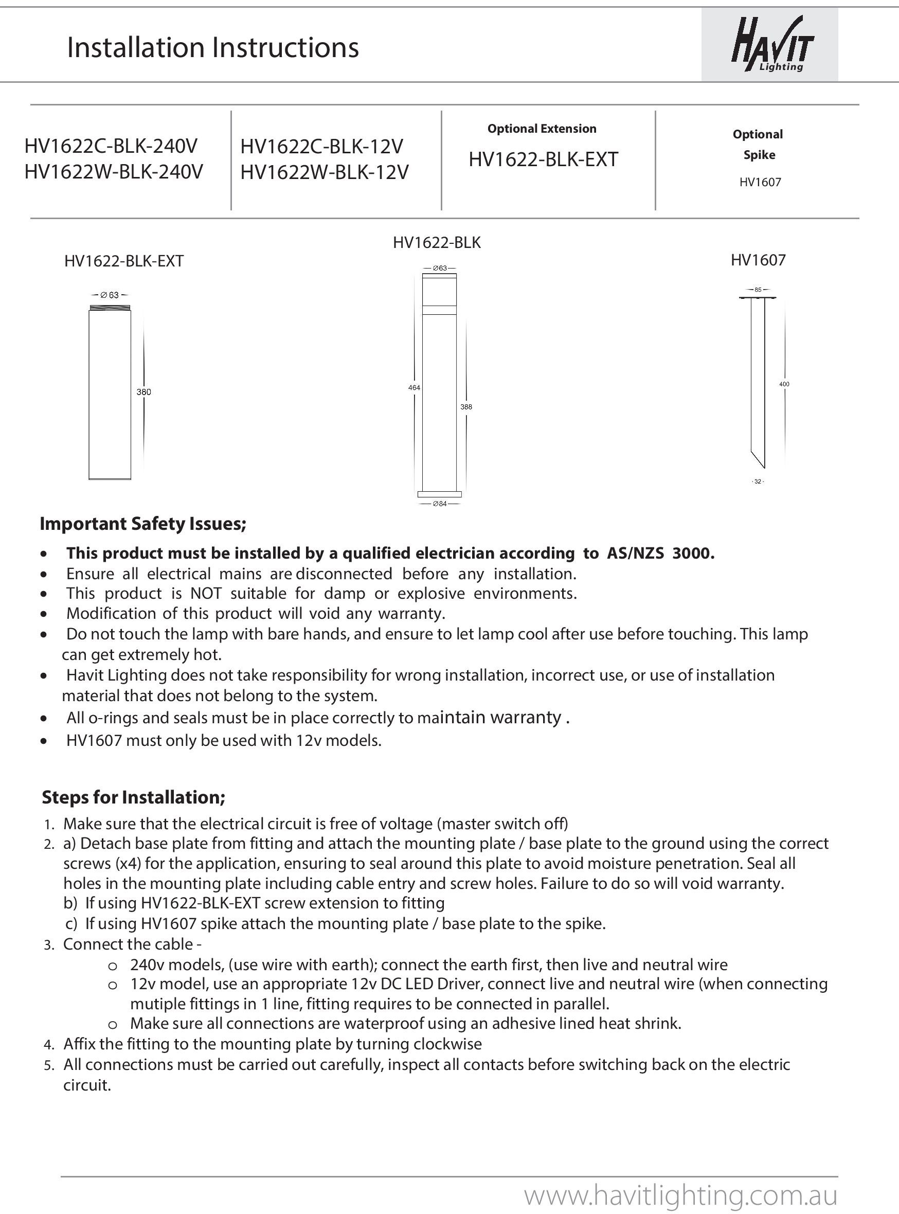 Havit Lighting LED Außen-Stehlampe »HIGHLITE«, 1 flammig-flammig