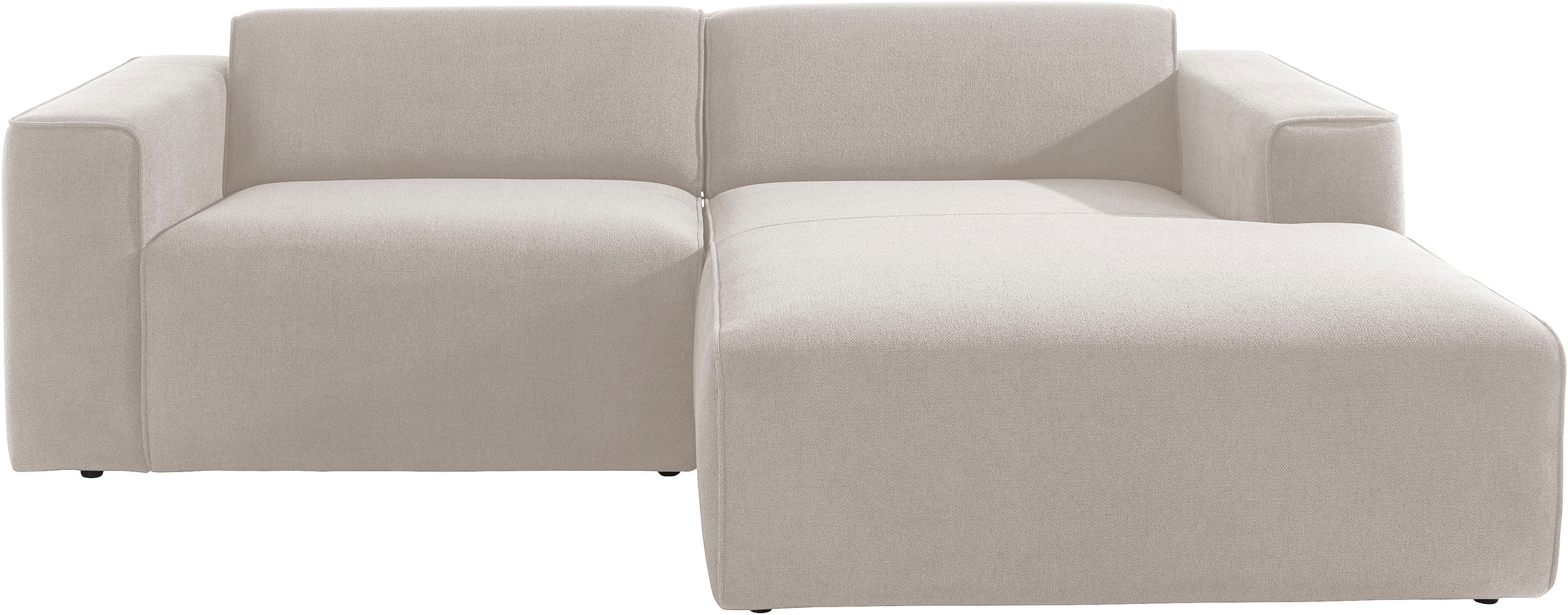 andas Ecksofa »Noord mit Kedernaht, Breite 234 cm«, mit Kedernaht, Breite 234 cm, Cord, Struktur, Webstoff