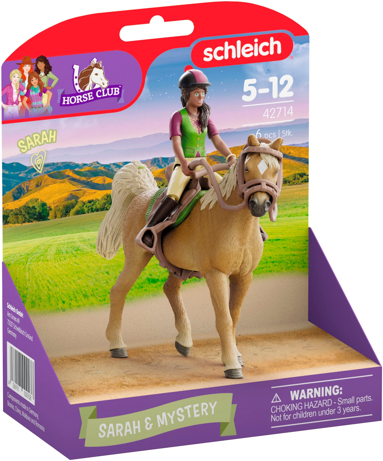 Schleich® Spielfigur »HORSE CLUB, Sarah & Mystery (42714)«, Made in Europe