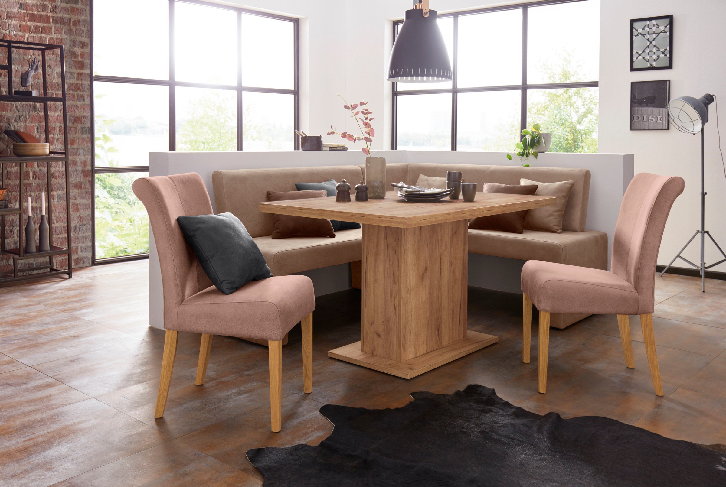 Home affaire 4-Fußstuhl »Barcelona« (Set) 2 Stk.Stuhlbeine aus Massivholz, günstig online kaufen