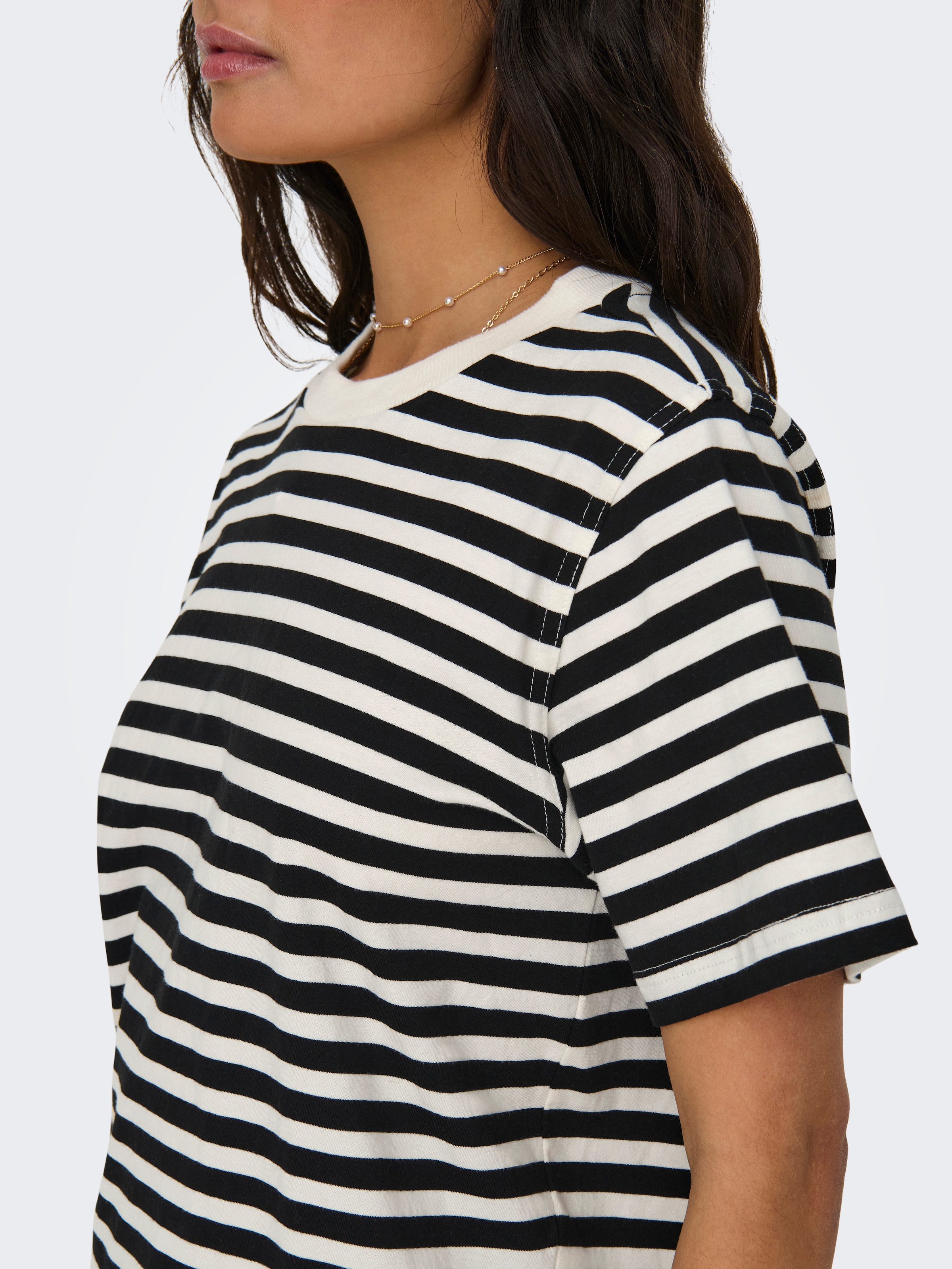 ONLY Kurzarmshirt »ONLLIVINA S/S STRIPE TEE JRS NOOS«