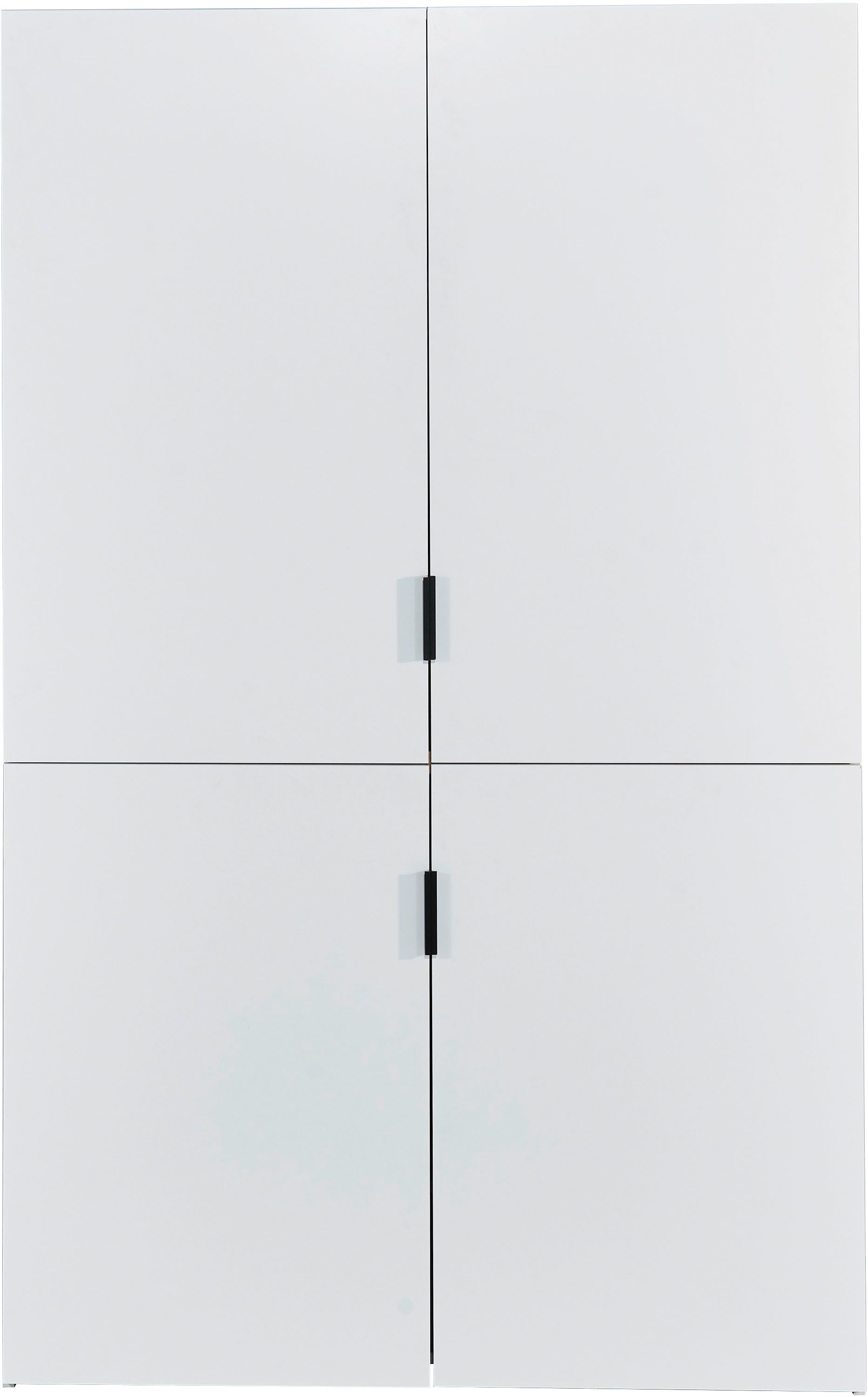 BASIC by Balculina Pantryküche »Pantryküche Heidelberg BxHxT 124x200x70 cm«, Breite 124cm, Metallgriffe, FSC-Mix 70%