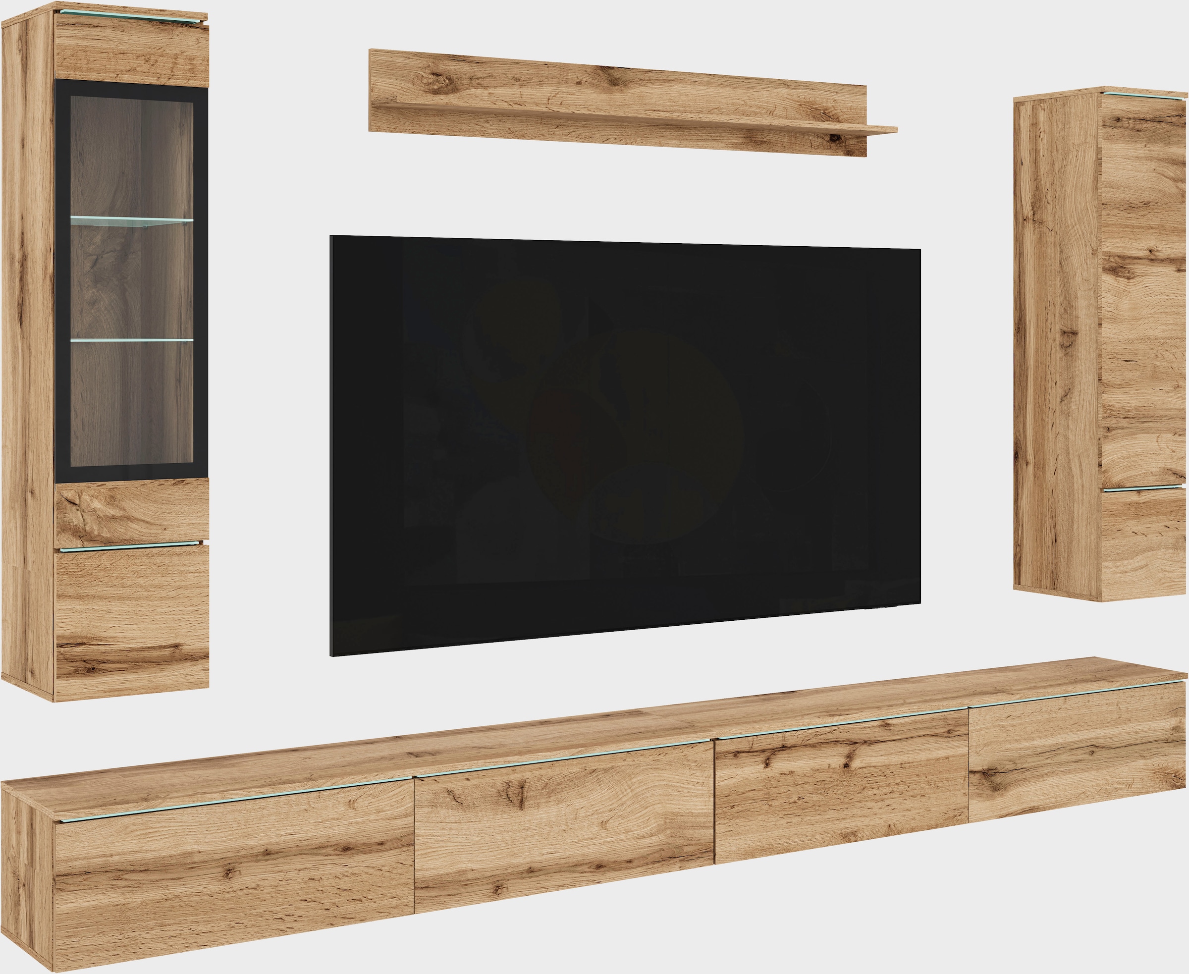 Home affaire Wohnwand »Vera, Breite 300 cm« Komplett-Set, 5 Stk. tlg.