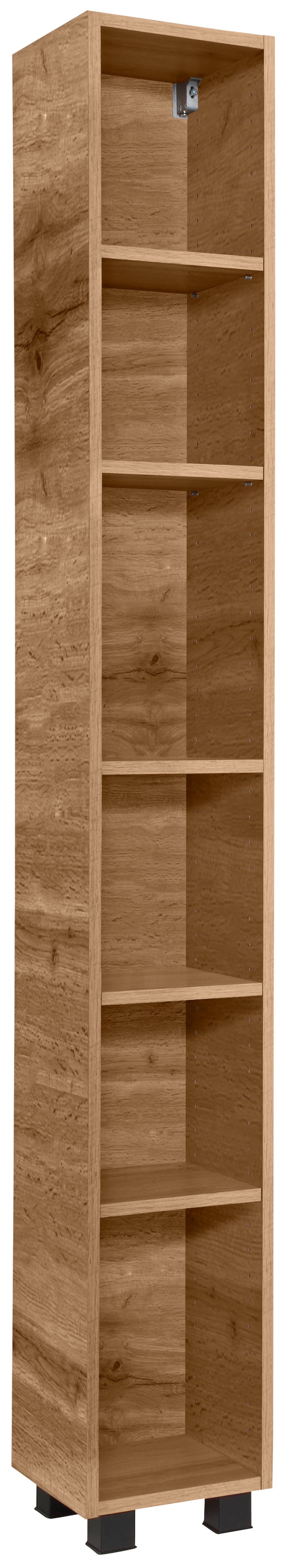 welltime Hochschrank »Trento, Badmöbel, Badregal, Regal, Breite 25 cm«, Standregal, Badezimmer-Regal, für viel Stauraum
