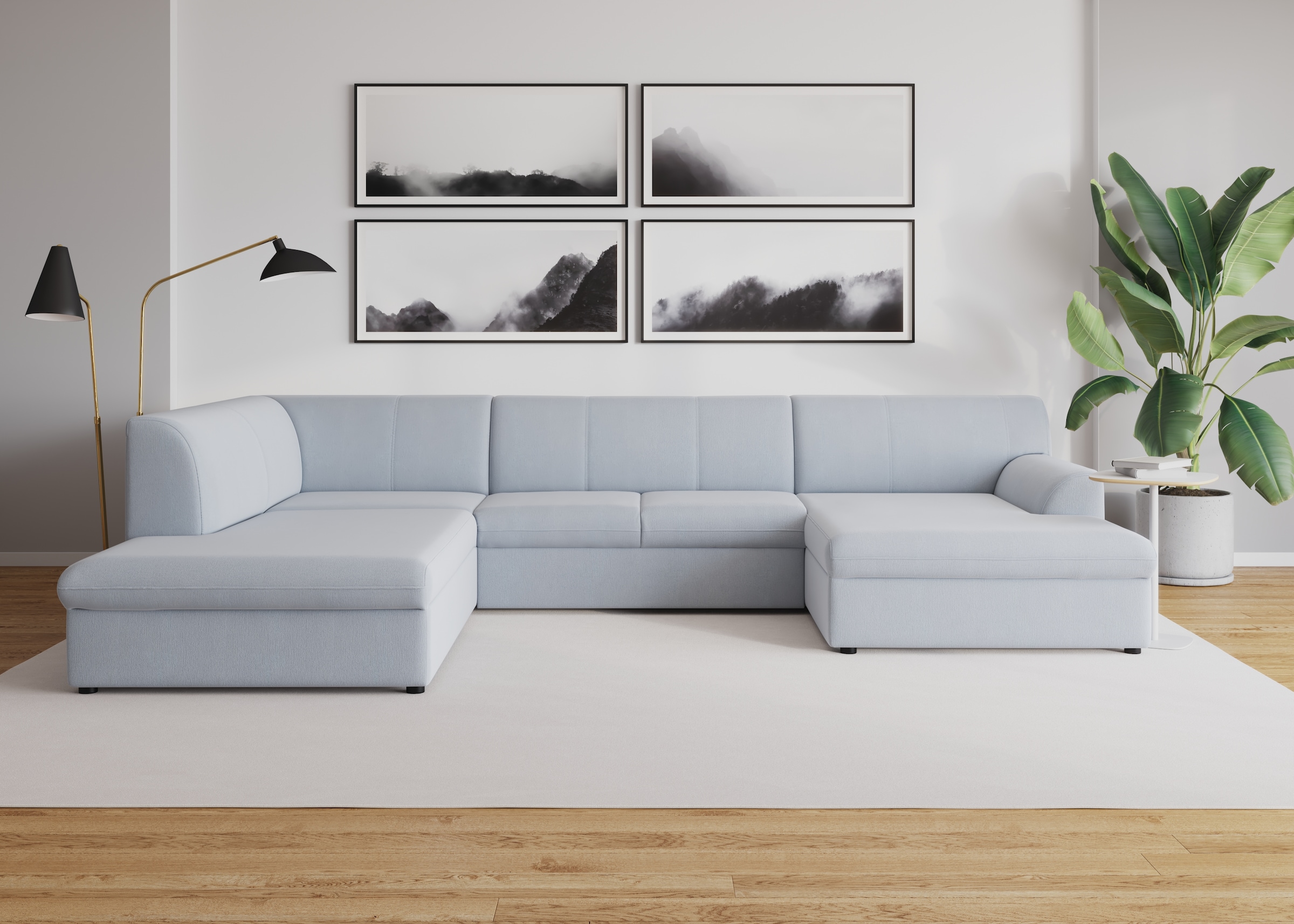 DOMO collection Wohnlandschaft »Topper, elegant und zeitlos, komfortabel, U günstig online kaufen