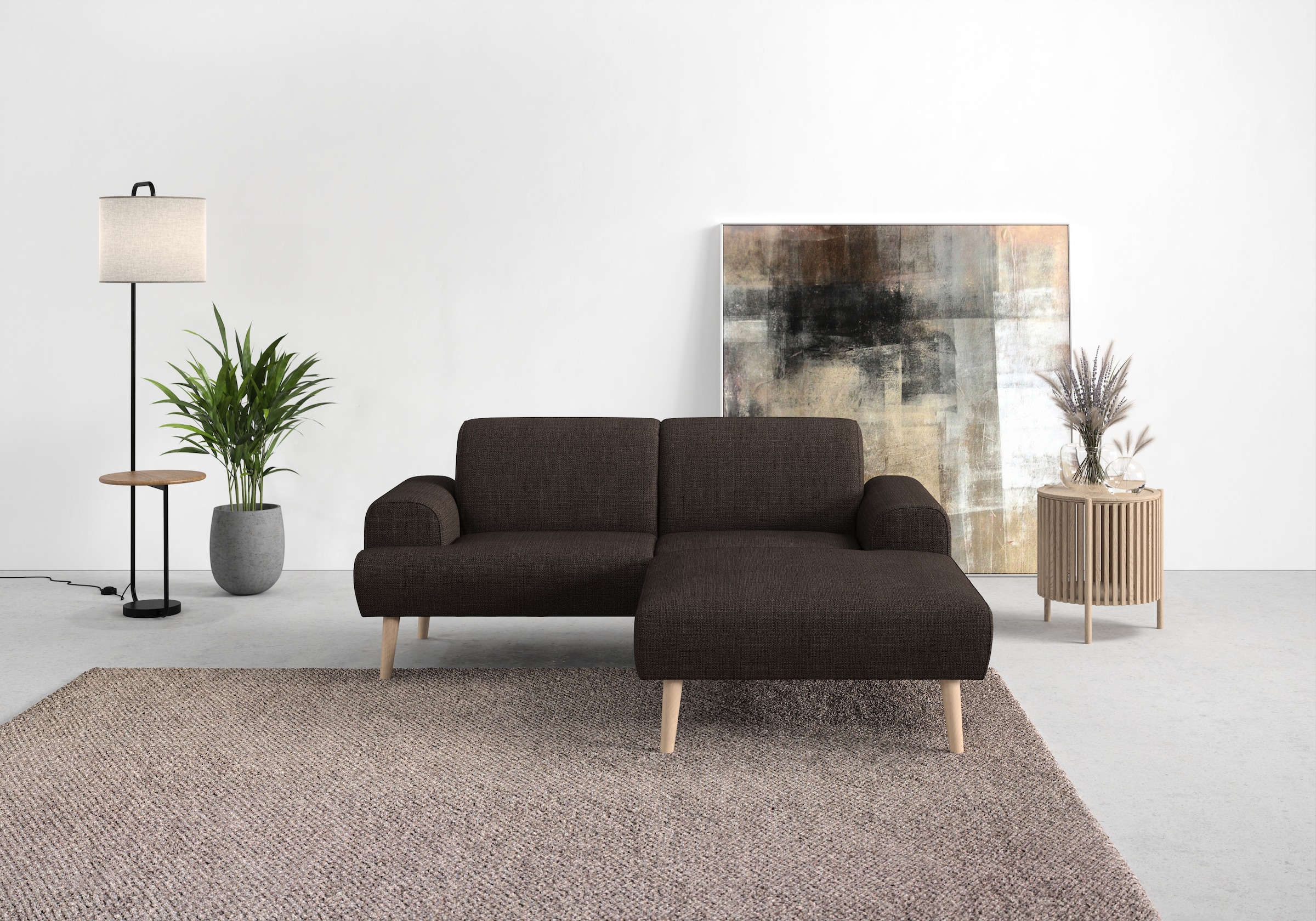 andas Ecksofa »Swift Scandic Design, komfortabler Federkern, Breite 192cm, günstig online kaufen