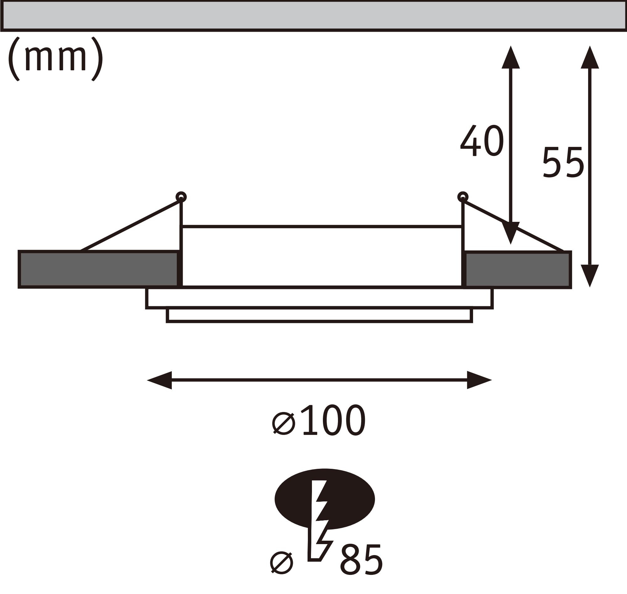 Paulmann LED Einbauleuchte »LED Einbauleuchte Sormus IP65 rund 100mm«, 1 flammig, Memoryfunktion
